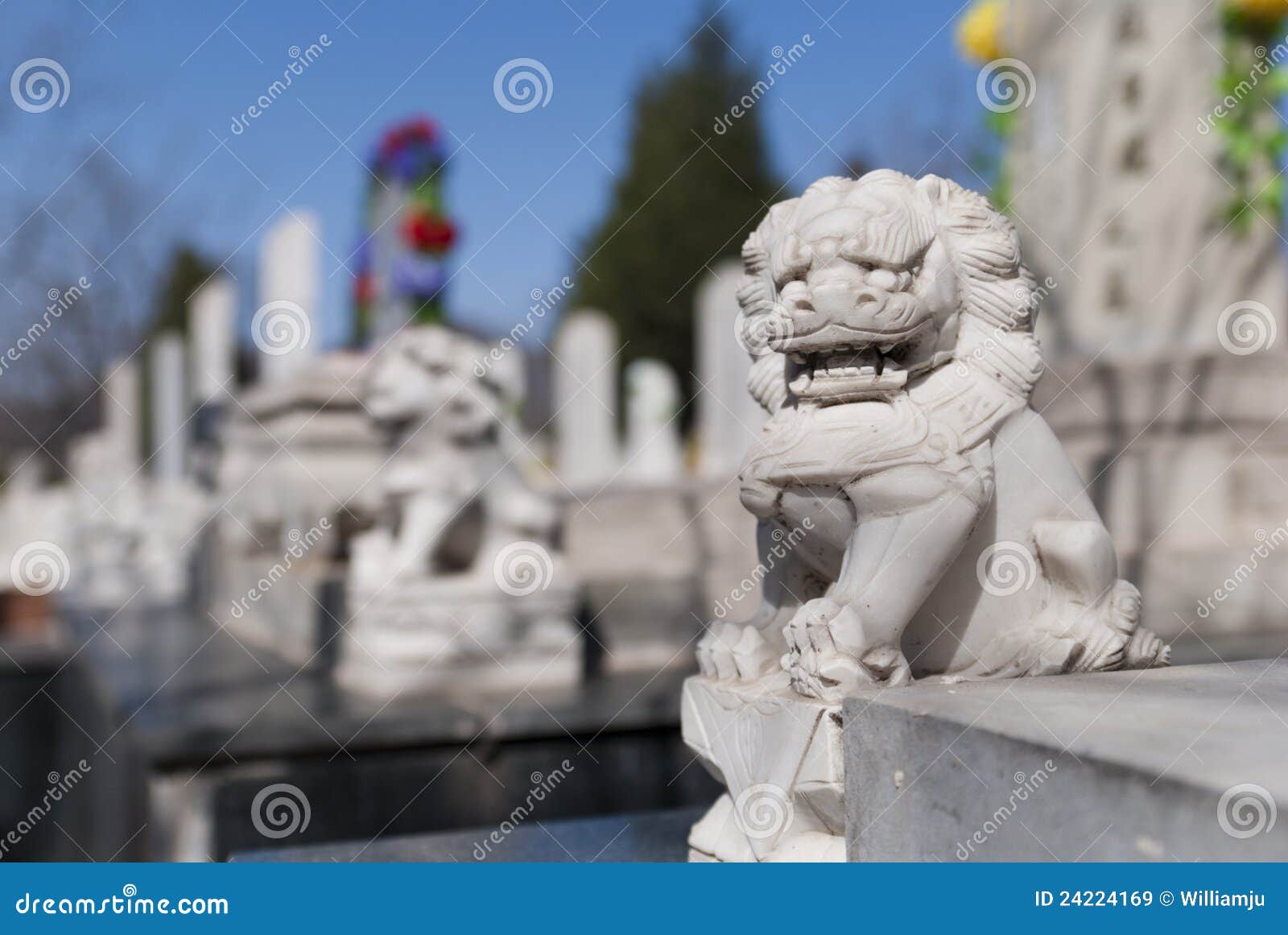 Stone lion in cemetery stock image. Image of gravestone 24224169