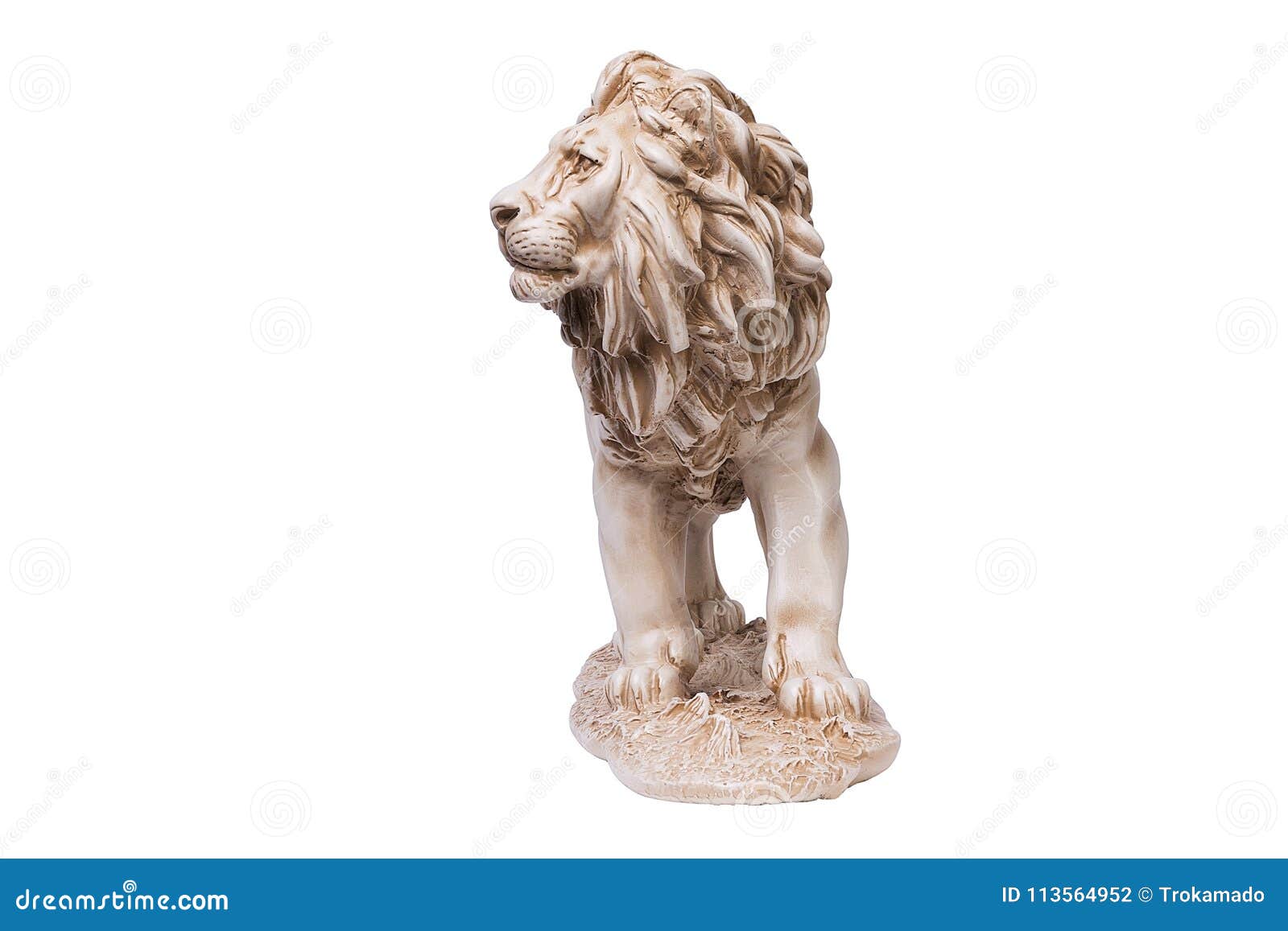 Stone Lion Statuettes, Front View Stock Photo Image of background