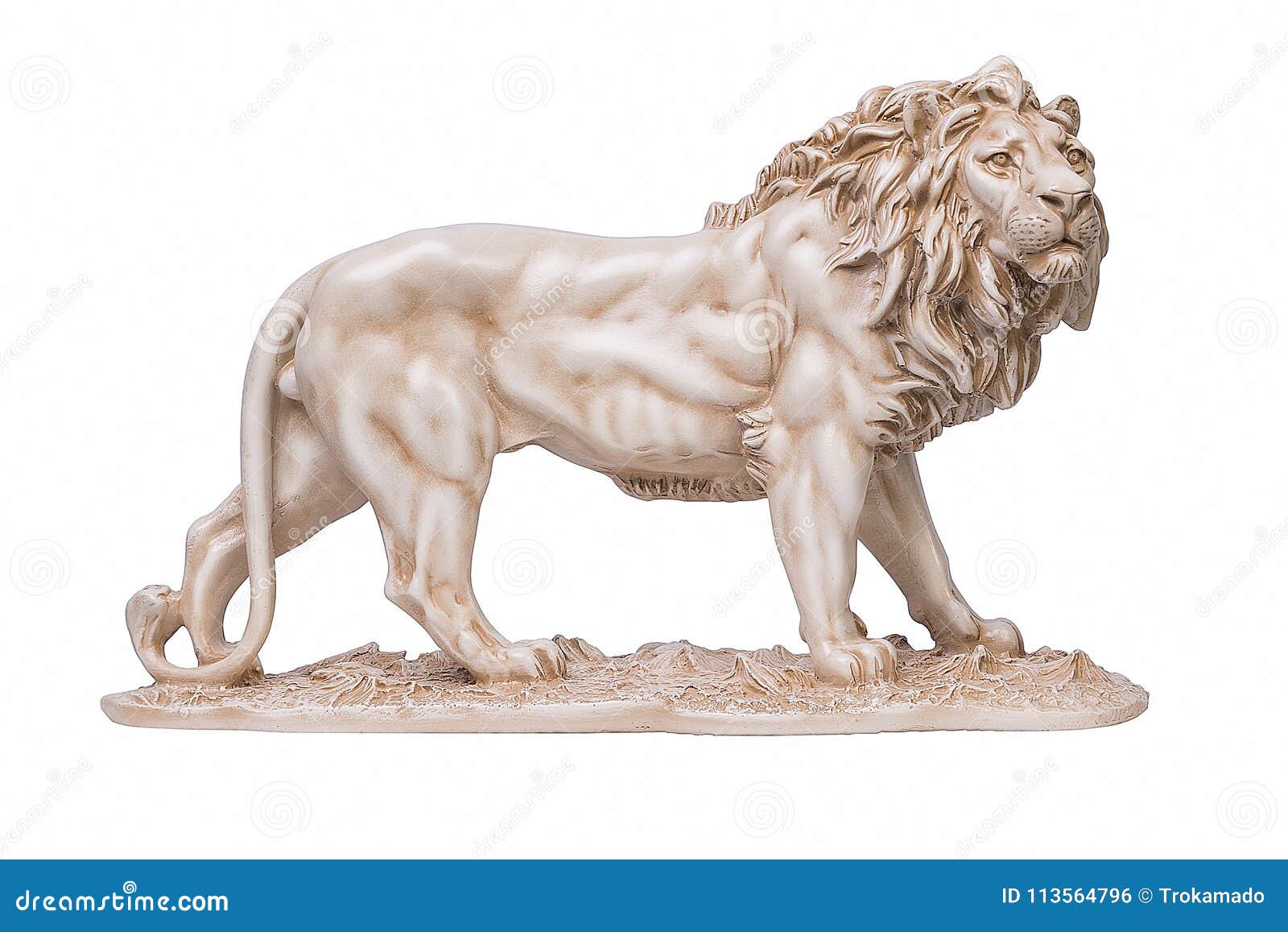 Stone Lion Statuettes, Right View Stock Photo Image of view
