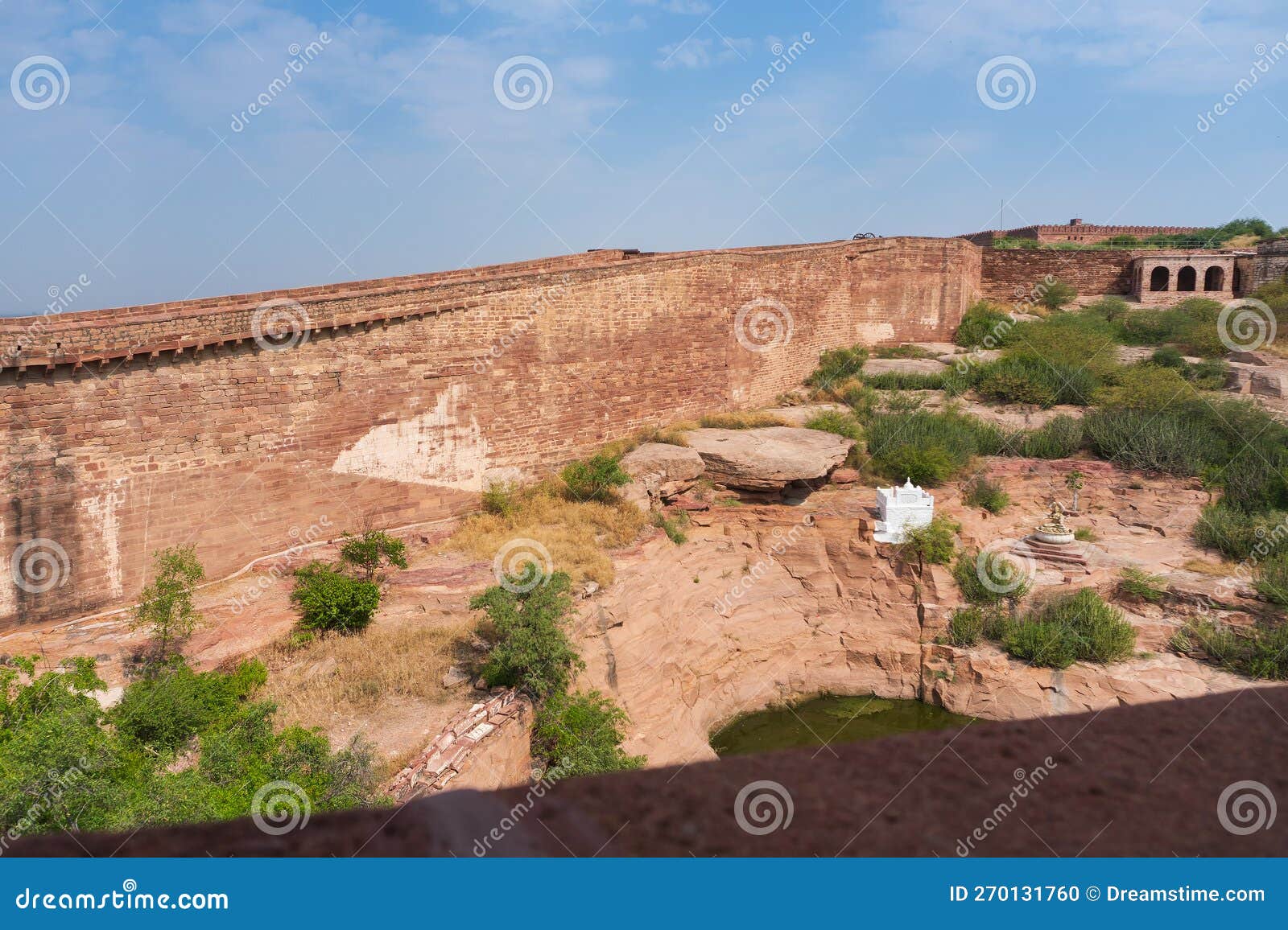 stone made way to chamunda mataji temple at mehrangarh fort,jodhpur, rajasthan, india.