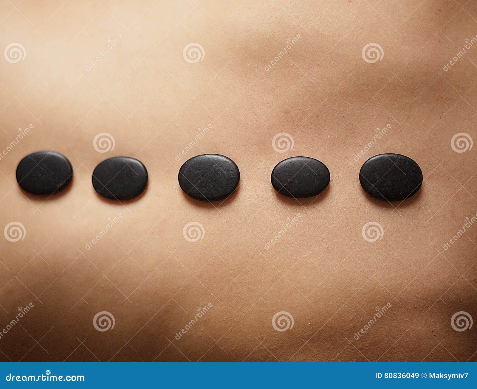 Stone Massage Beautiful Woman Getting Spa Hot Stones Massage In Spa Salon Stock Image Image