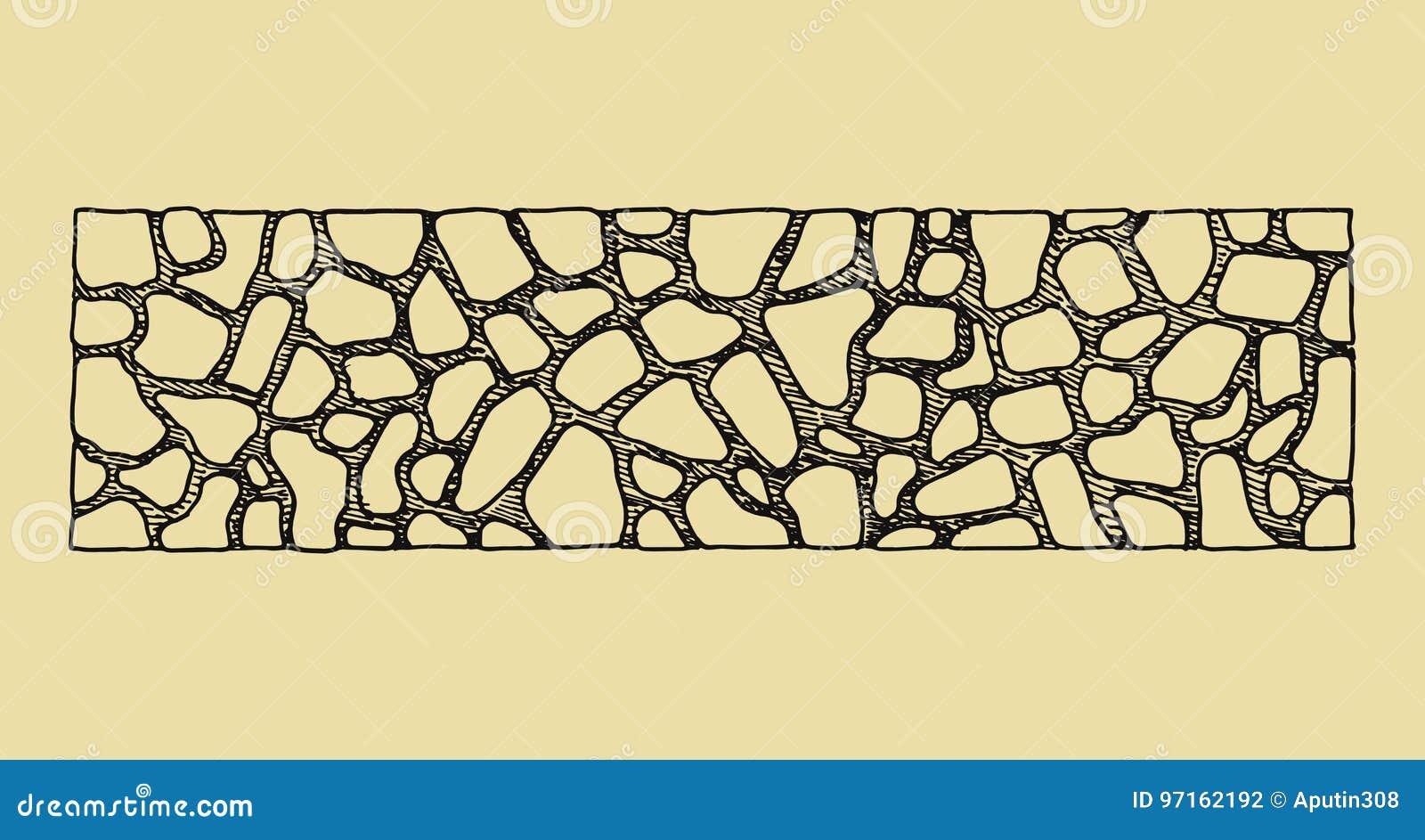 Stone Path. Hand Drawing Vector Stock Vector Illustration of