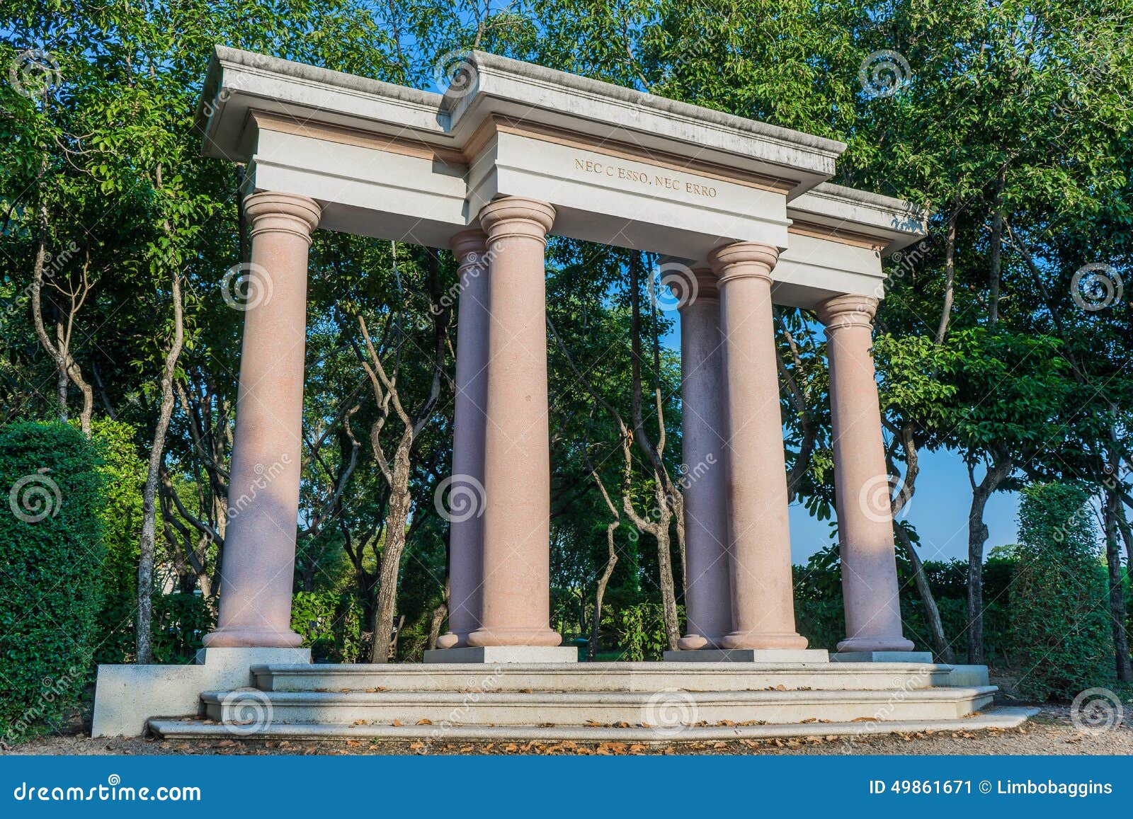 Stone Pillars in the Garden Stock Image Image of italian, garden