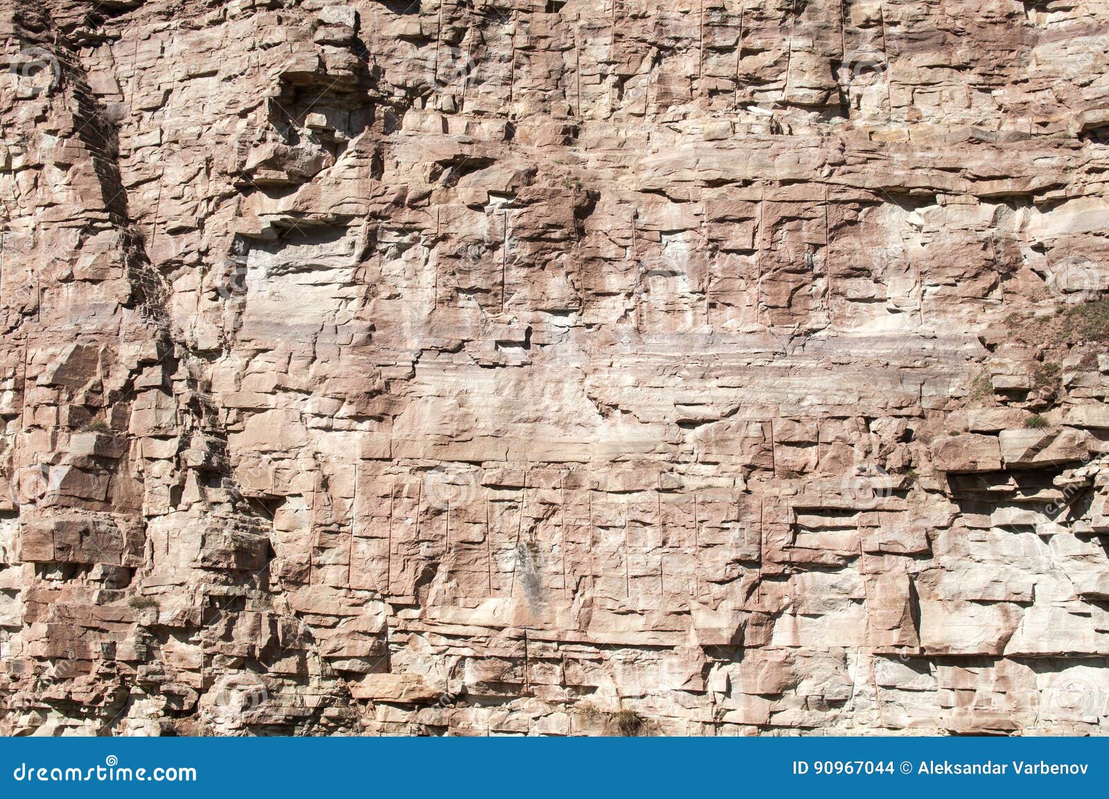 Stone quarry wall stock photo. Image of reddish, texture 90967044