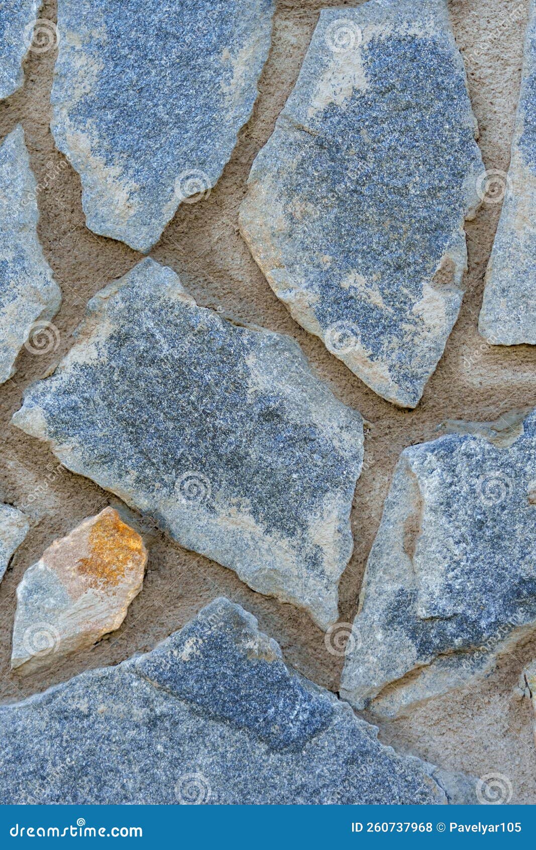 Stone Retaining Wall with Blue Rock Tiles Stock Photo Image of blank