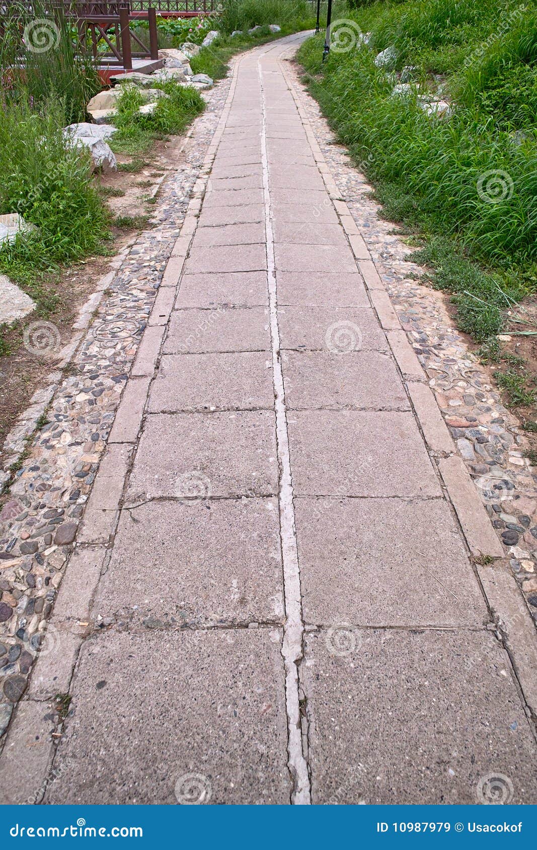 Stone Road stock image. Image of green, road, pebble 10987979