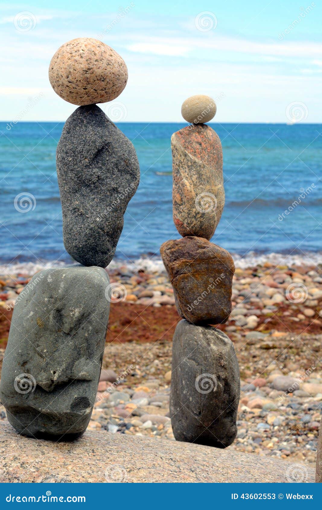 Stone sculptures on beach stock image. Image of demolition 43602553
