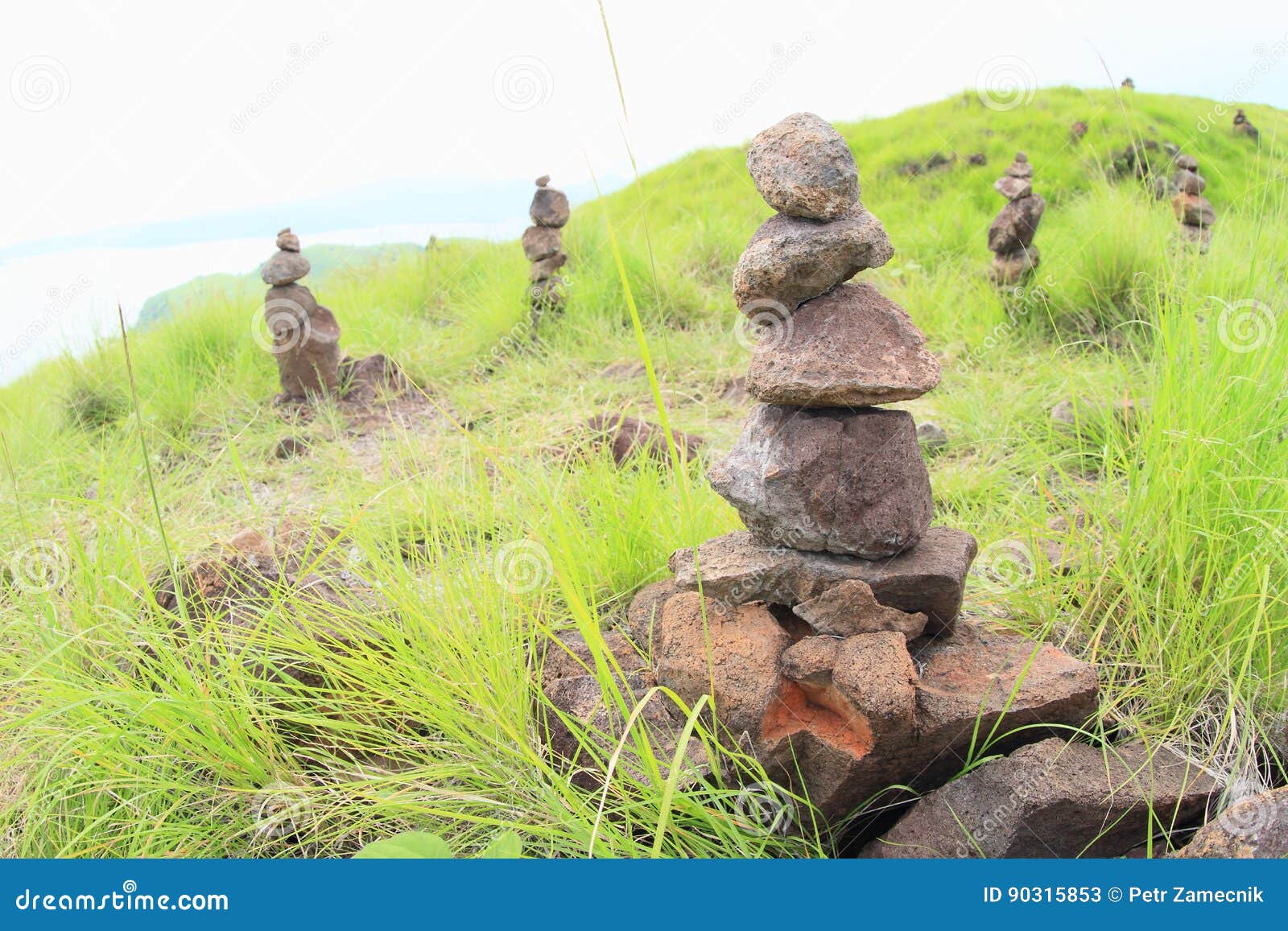 stone stacks on padar island