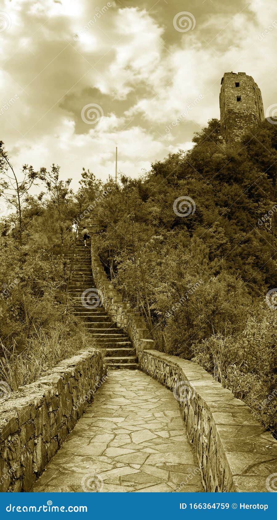 stone stairs leading to the castle.