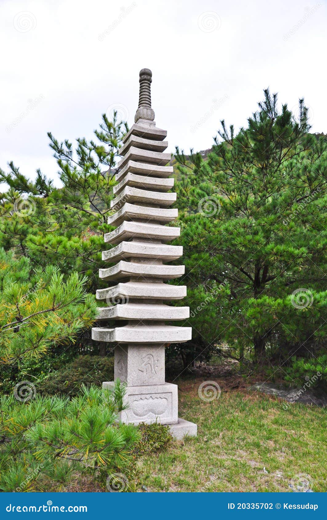 Stone Statue in the Japanese Garden Stock Photo Image of decorate