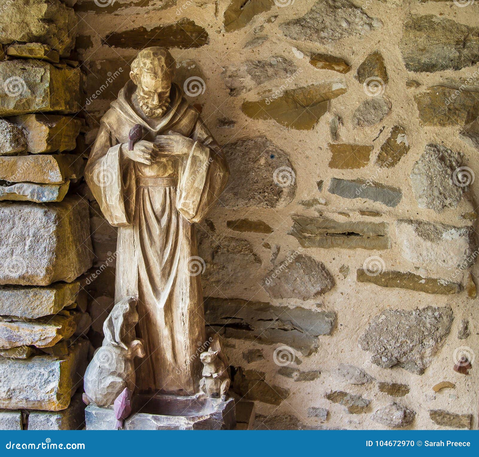 Stone Statue of Patron Saint of Animals Stock Photo - Image of background, christian: 104672970 Stone Statue of Patron Saint of Animals Stock Photo - Image of background, christian: 104672970