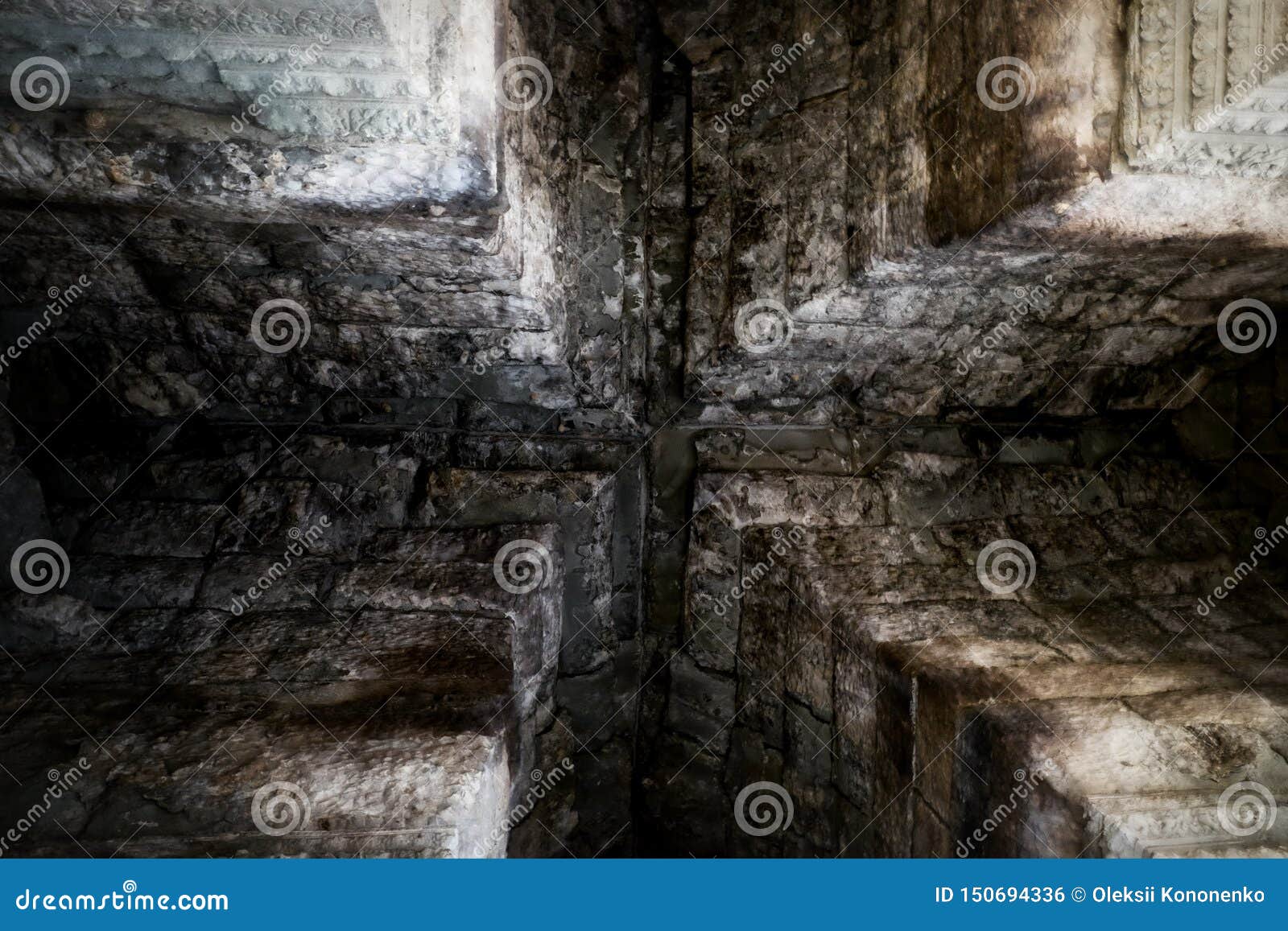 Stone Vaulted Ceiling Of An Ancient Building Medieval Stone