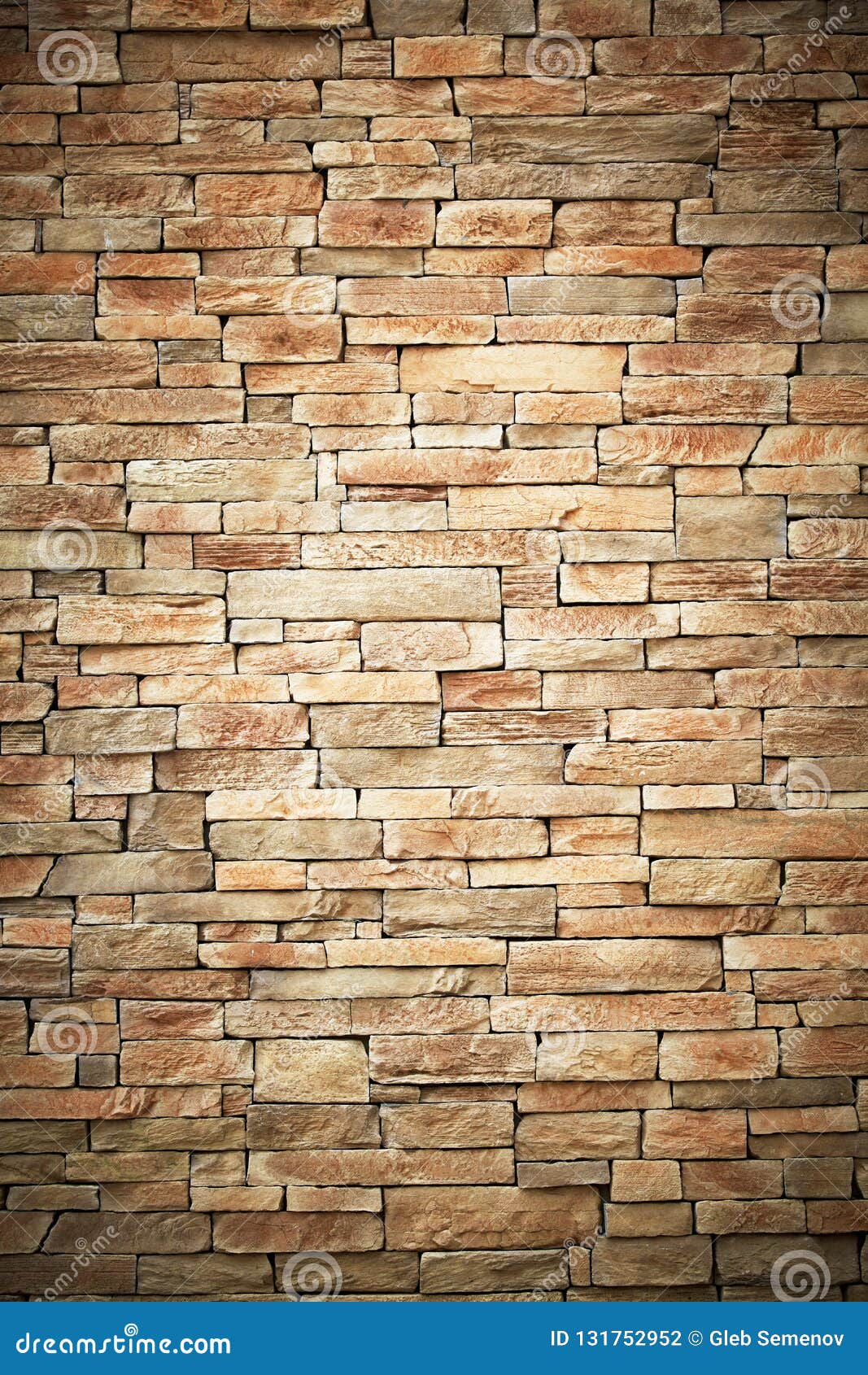  Wall  Of Stone Beige  Surface Bricks  As A Background Stock 
