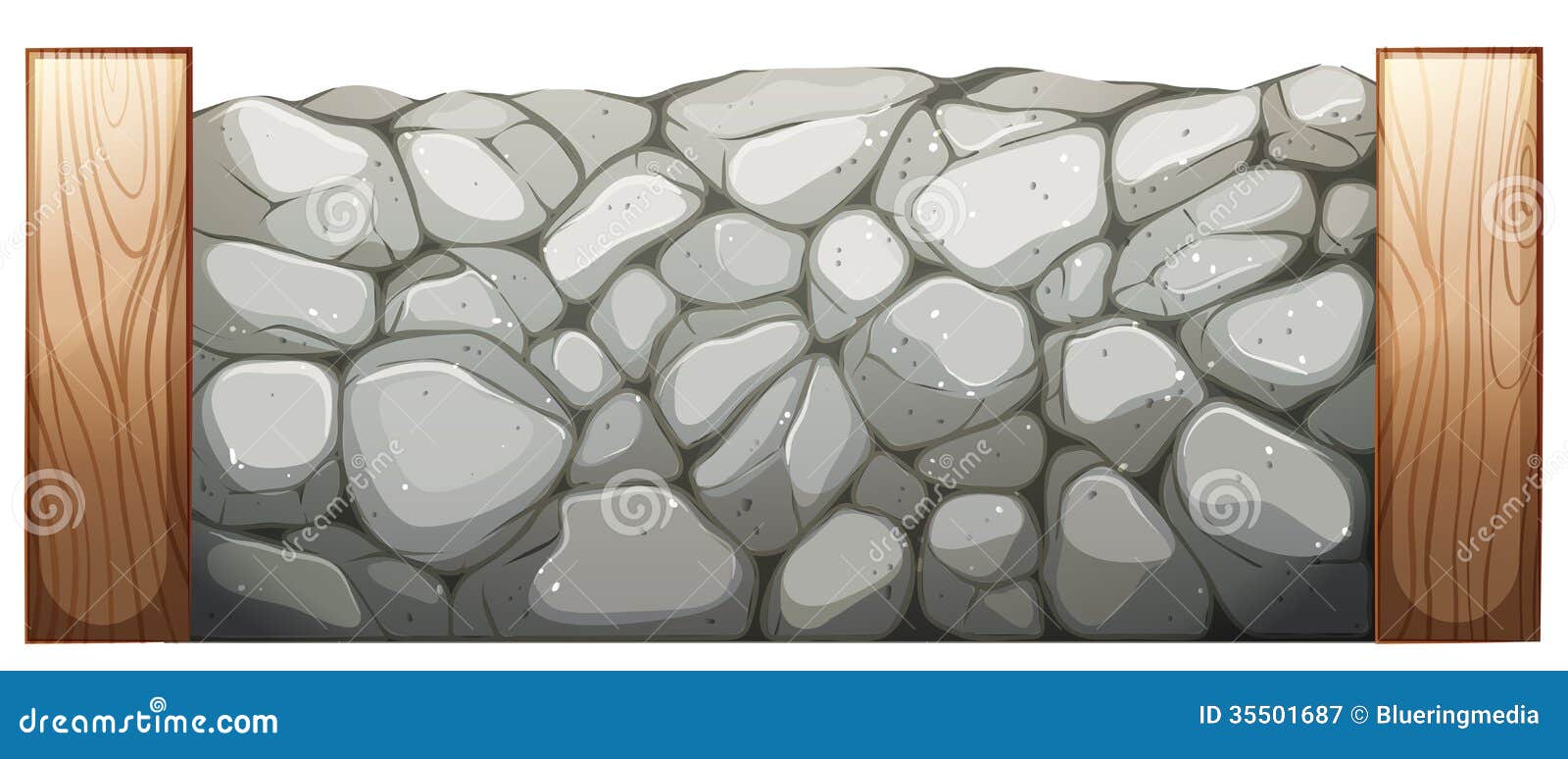 Stone wall stock vector. Illustration of barrier, drywall 35501687