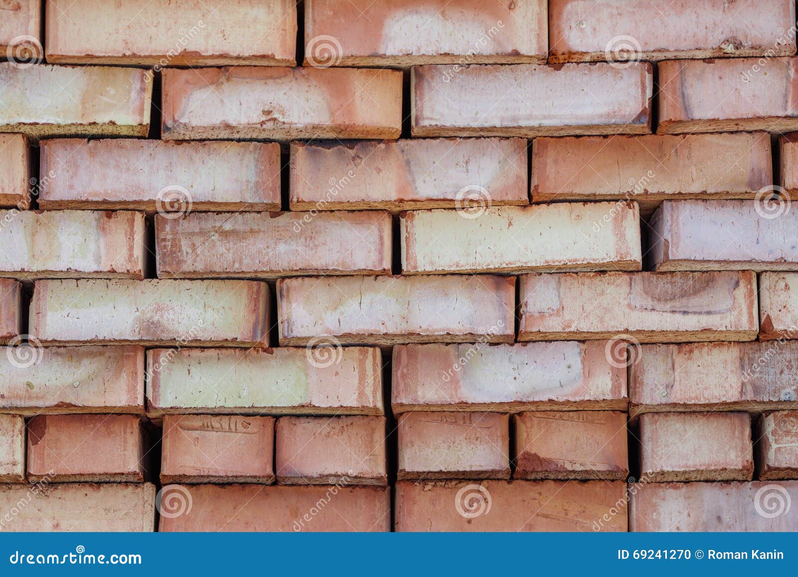Stone Wall Made with Blocks, Brick Stone Wall Texture Stock Photo
