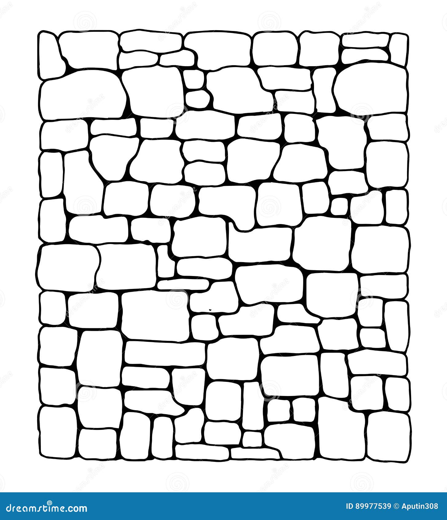 Stone Wall Vector Sketch Texture Stock Vector Illustration Of Material Nature
