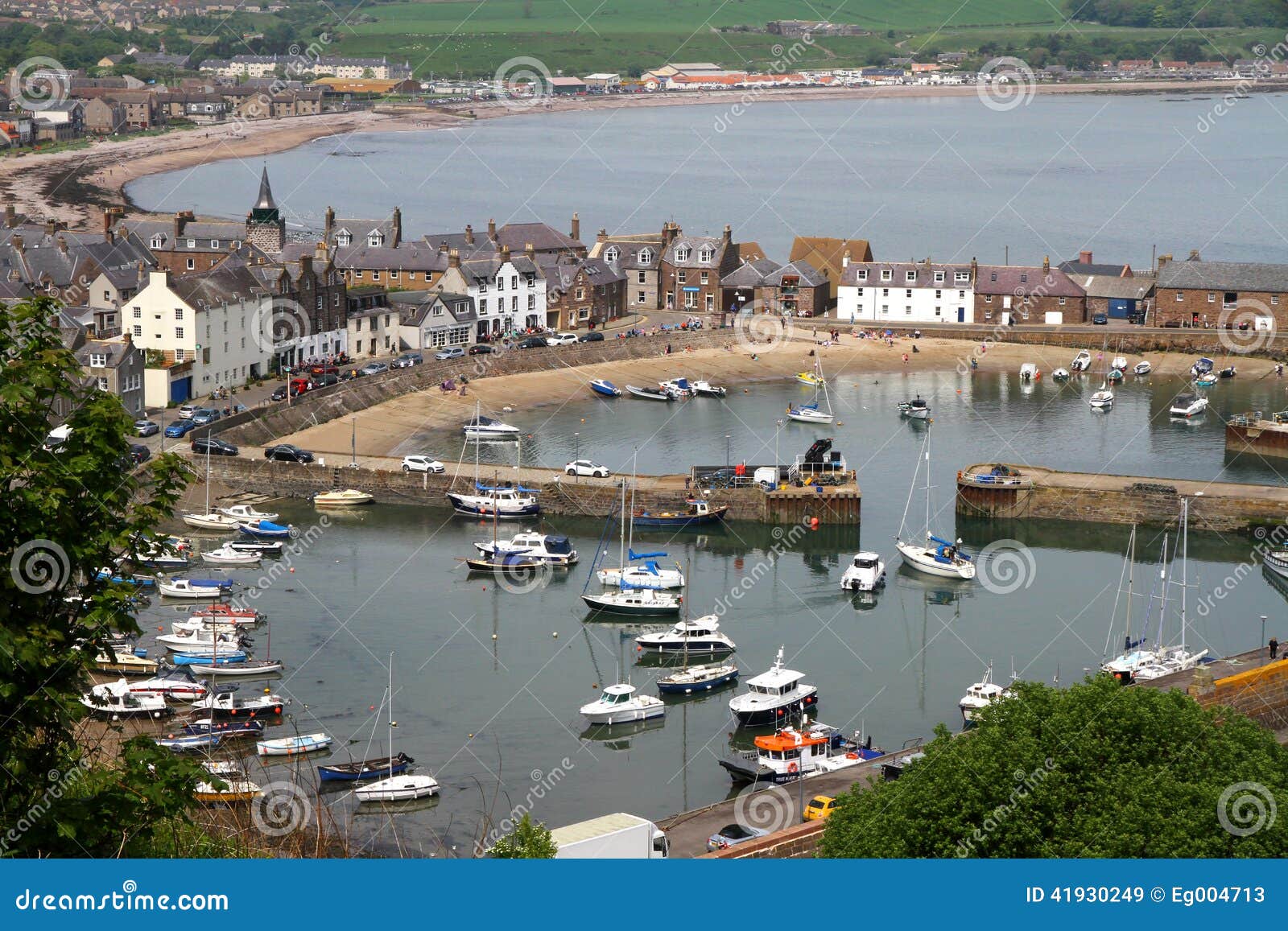 Stonehaven harbor view stock image. Image of beach, aberdeenshire