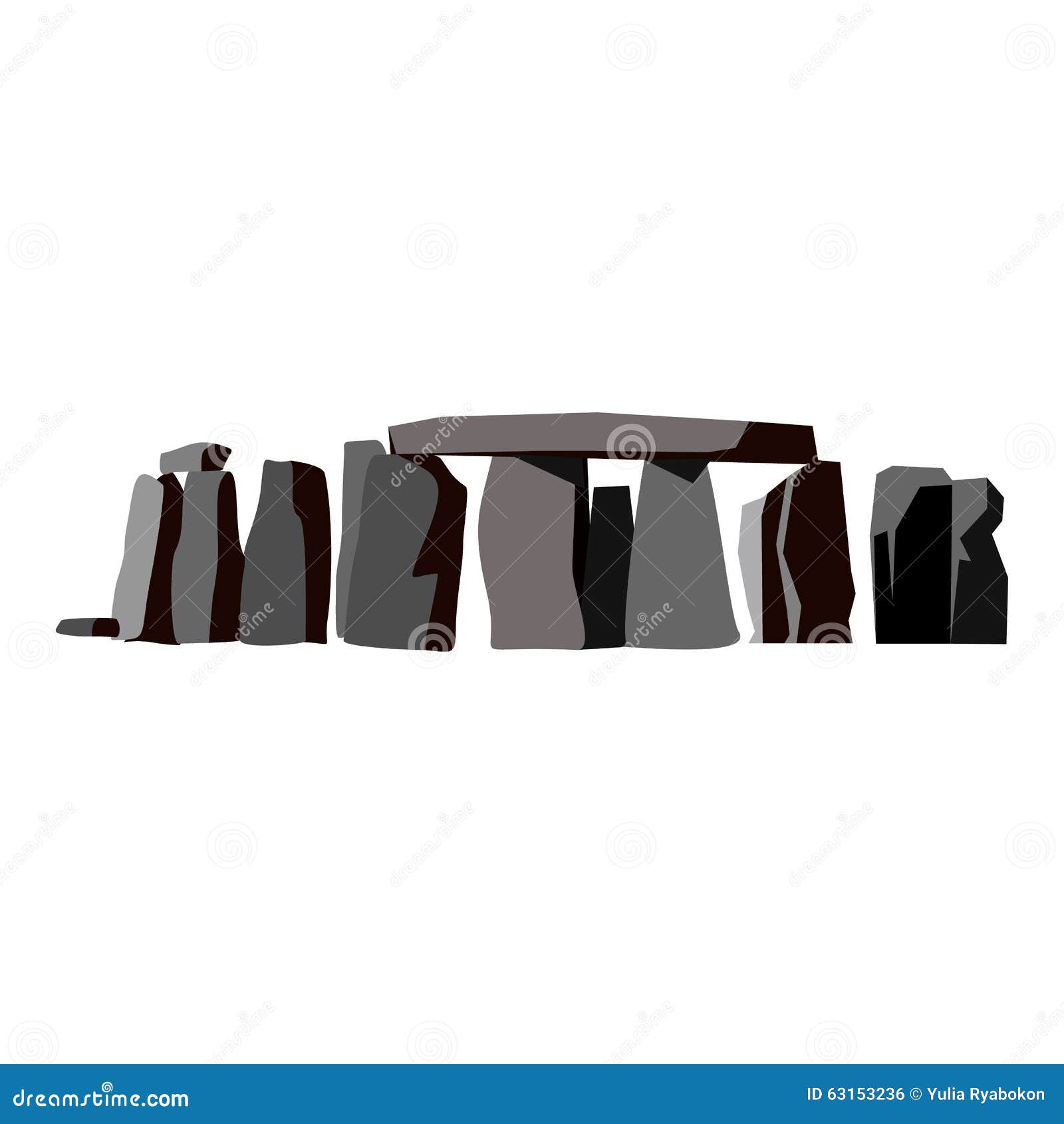Stonehenge flat icon stock vector. Illustration of building - 63153236