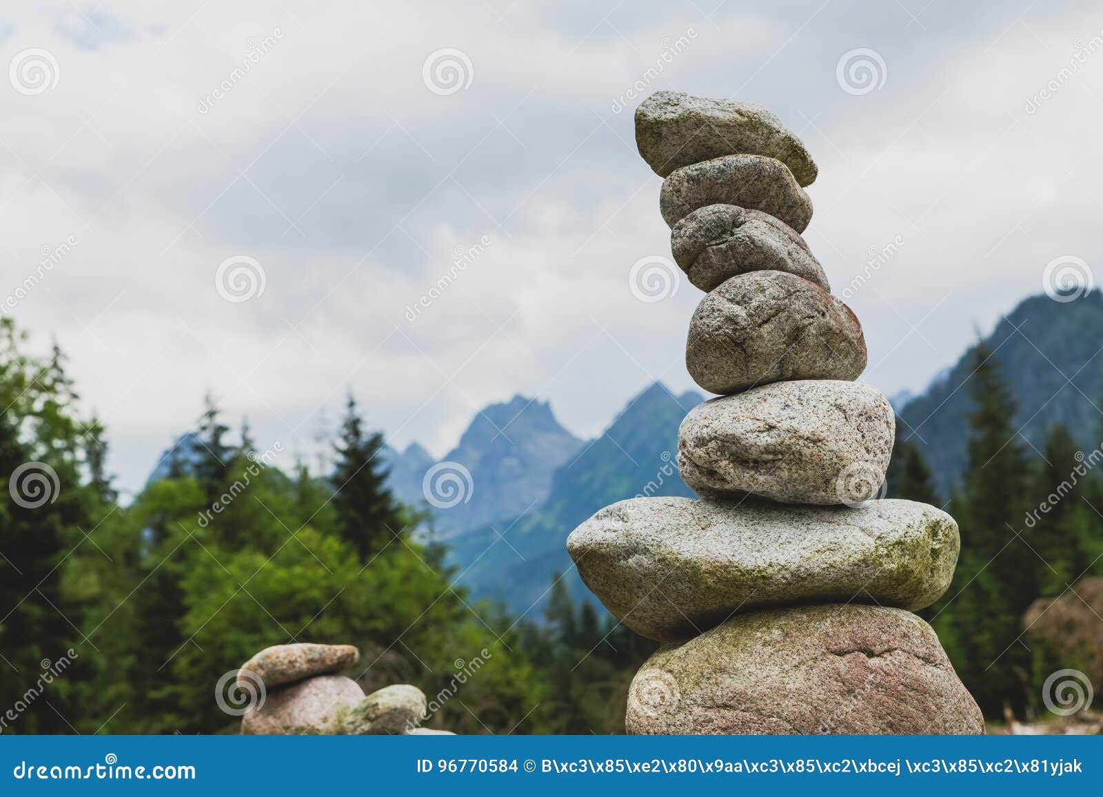 stones balance, inspiring stability concept on rocks in mountain