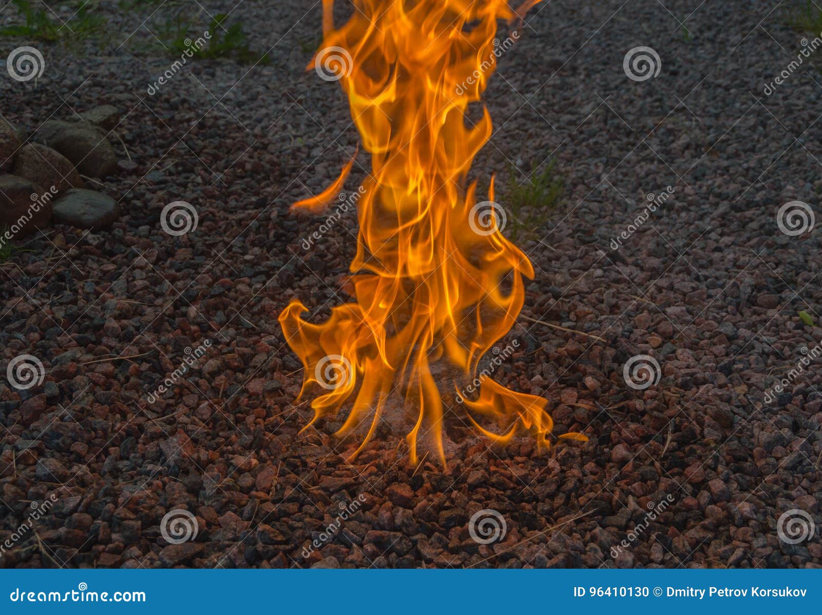 The Stones are Burning Bright with Fire. Stock Photo Image of light