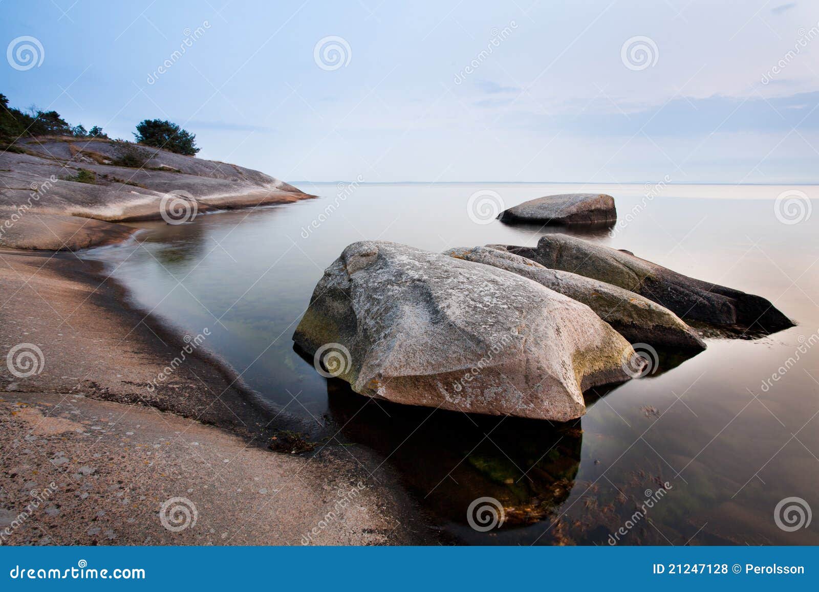 stones in calm sea