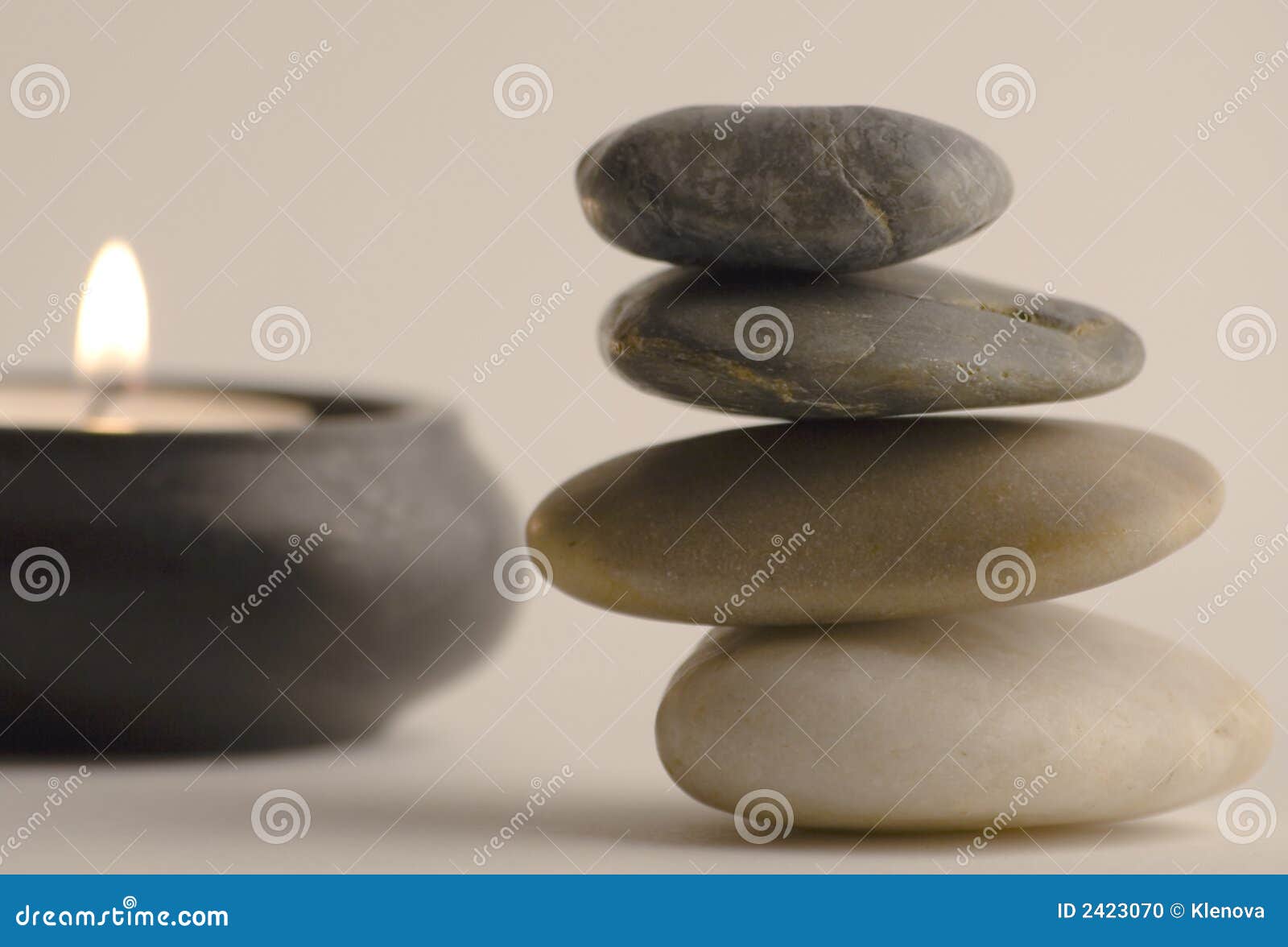 Stones and candle stock photo. Image of organic, dreamy 2423070