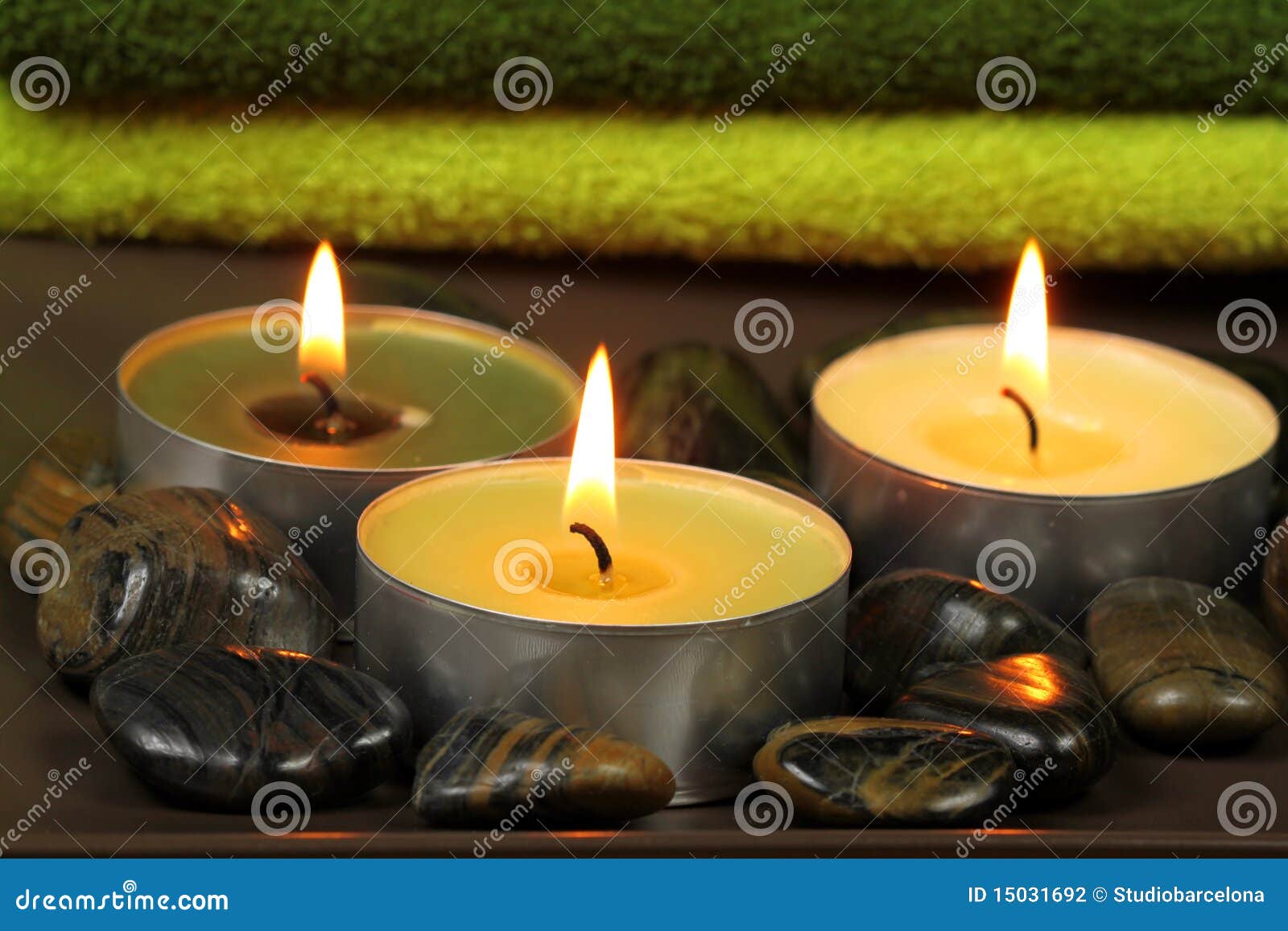 Stones and candles stock photo. Image of relaxation, calm 15031692