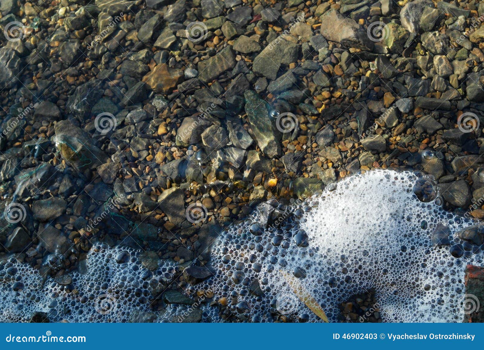 Stones in foam Lake stock image. Image of mountain, recreational 46902403