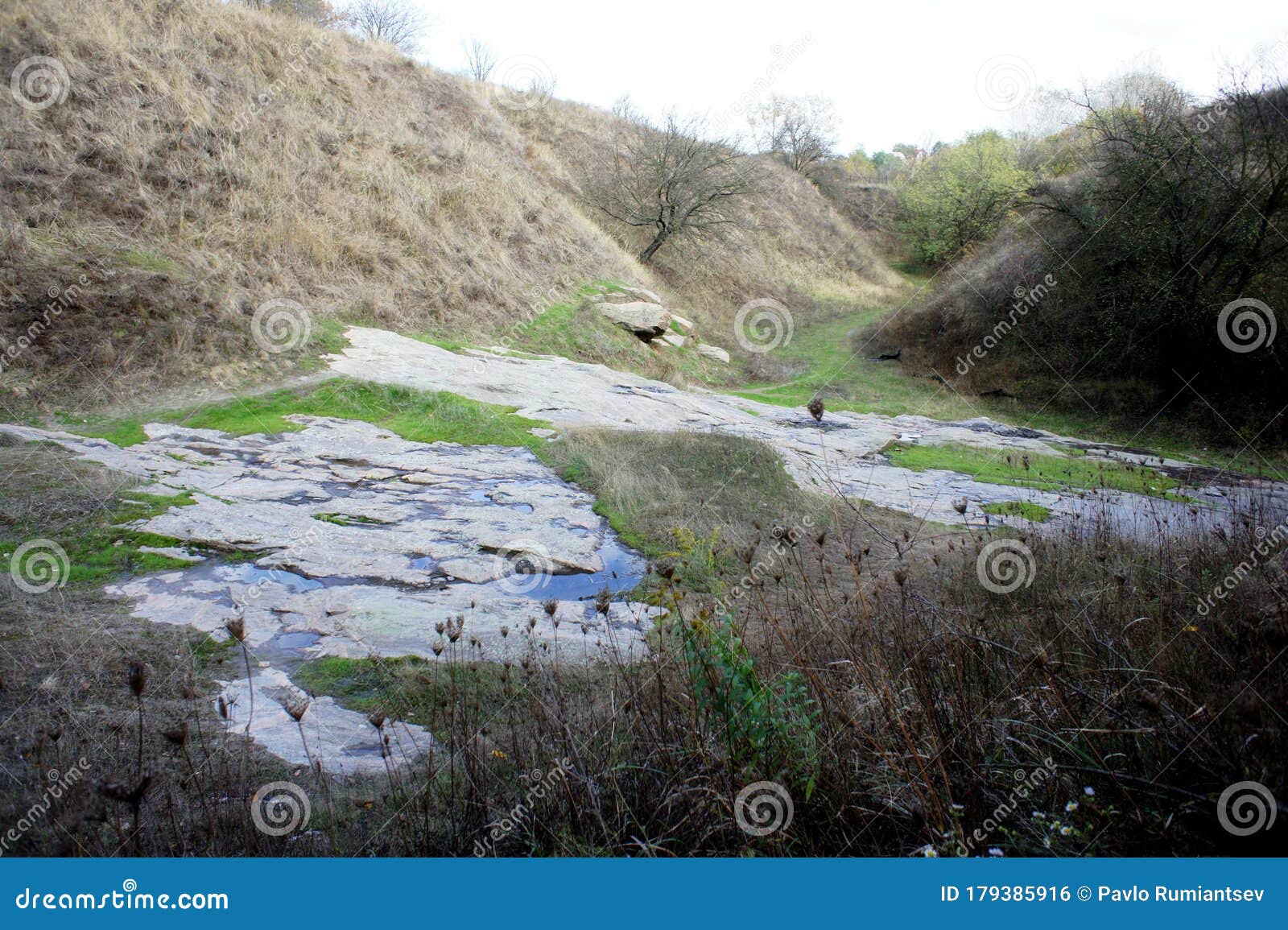 Stones Grass And Trees On Stony Mountainsides Landscapes Of Mean