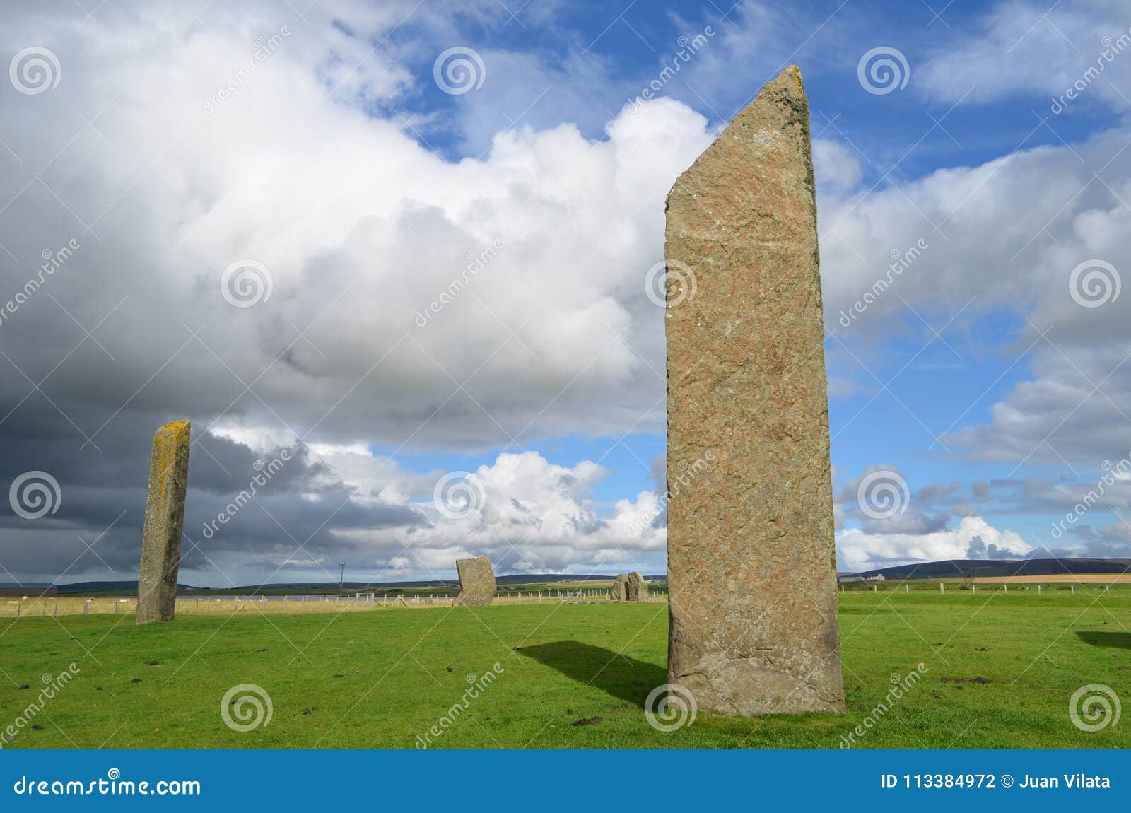 standing stones of stenness, neolithic megaliths in the island of mainland orkney, scotland