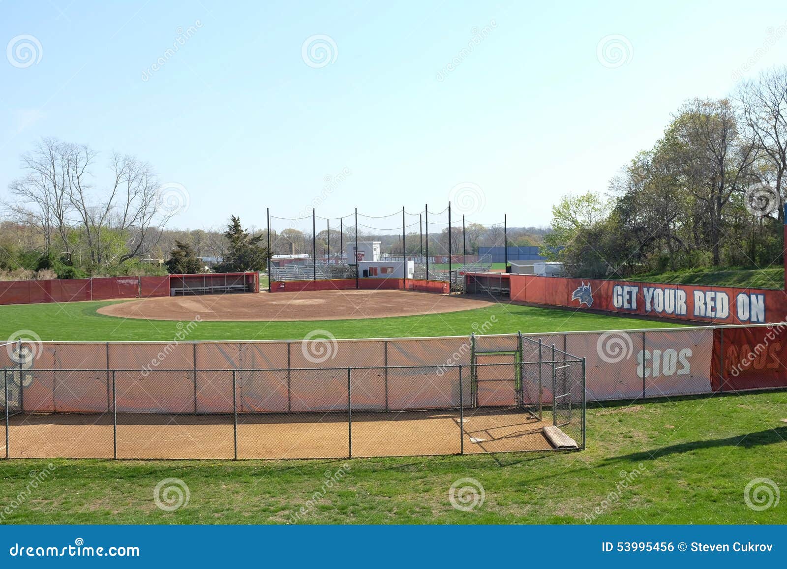 Stony Brook Softball Field editorial photo. Image of brook 53995456