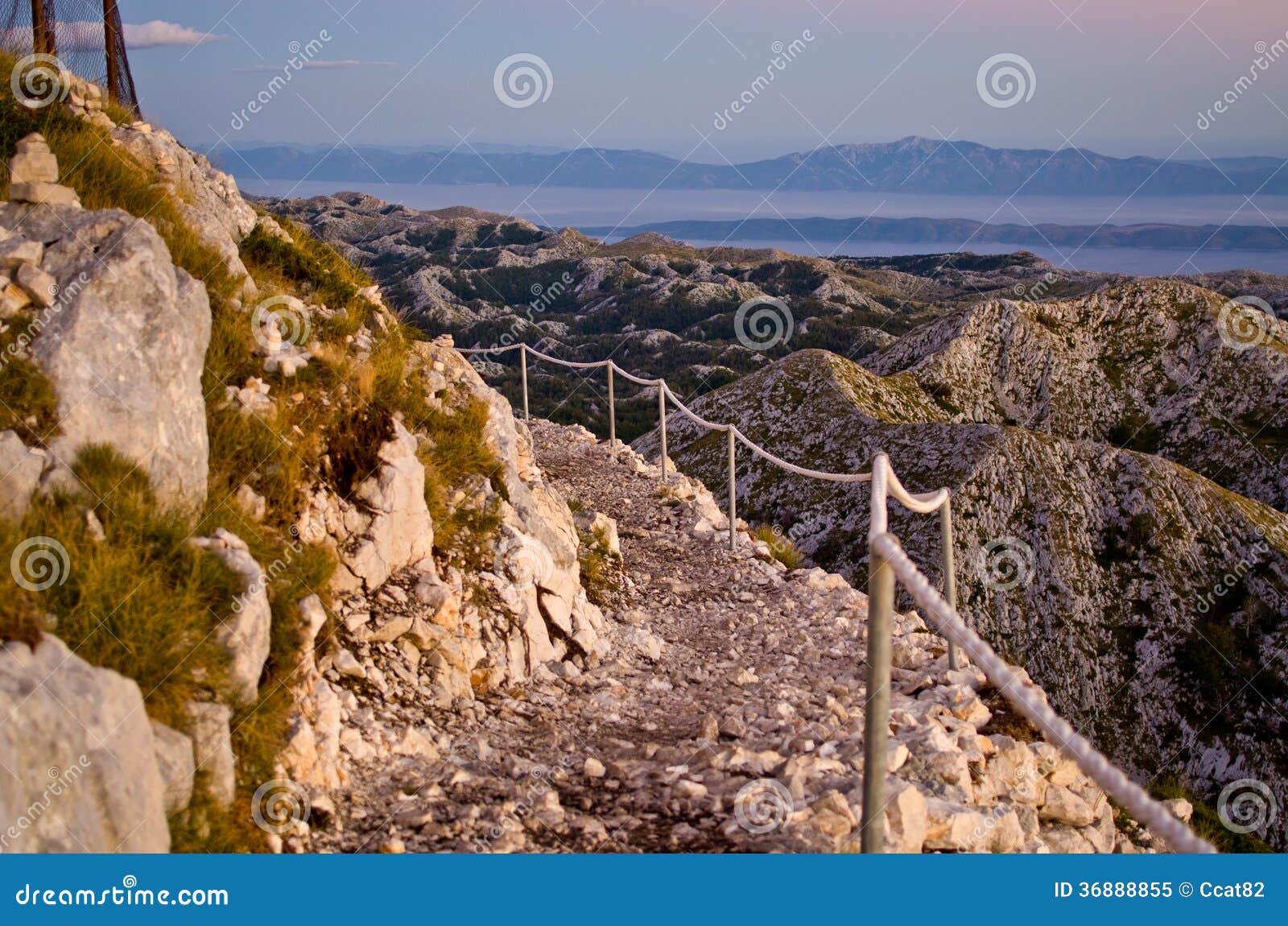 Stony Road on the Sv. Jure Mountain, Croatia Stock Image Image of