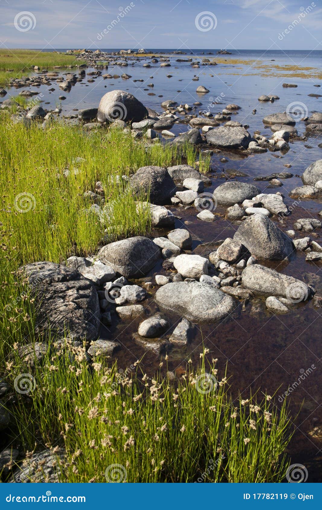 a stony shore. bornholm. denmark