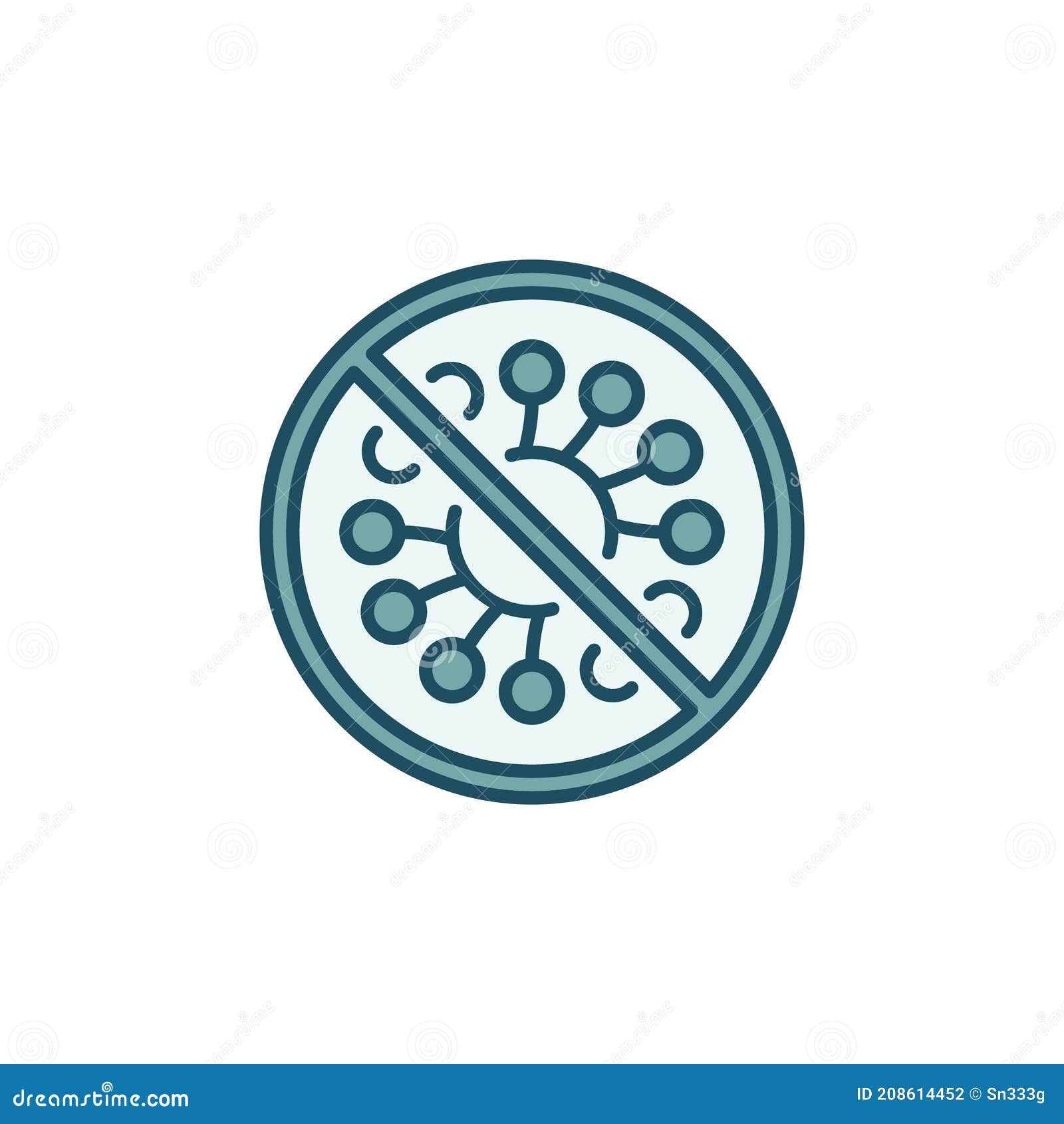 Stop Bacteria Vector Concept Colored Icon or Logo Stock Vector