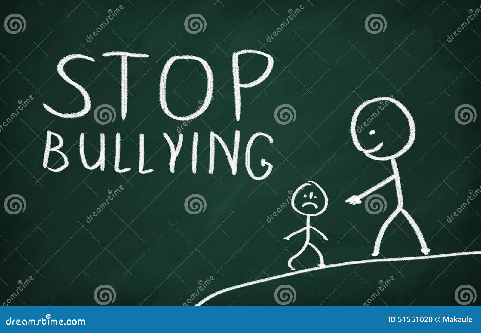 Stop bullying stock photo. Image of sign, violence, blackboard - 51551020