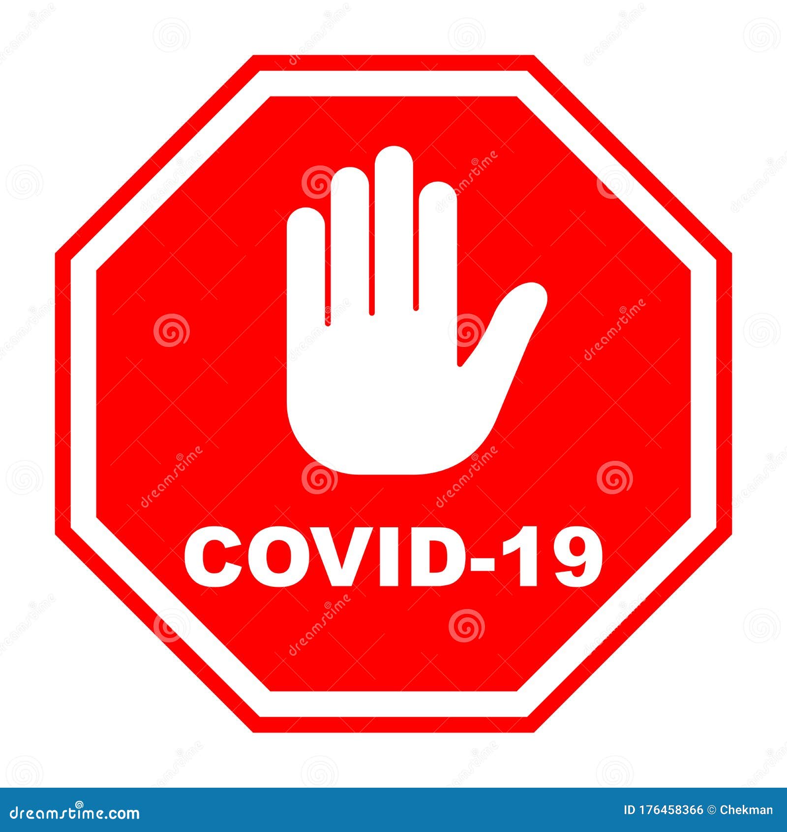 stop coronavirus red sign no covid 19 sign stock