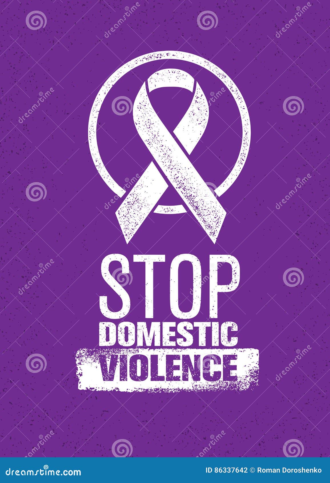 stop domestic violence stamp. creative social    concept