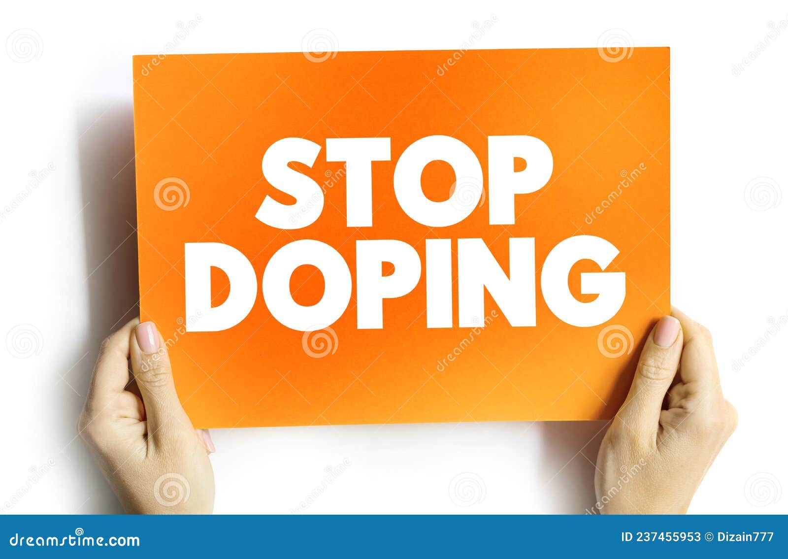 Stop Doping Text Quote on Card, Concept Background Stock Image Image