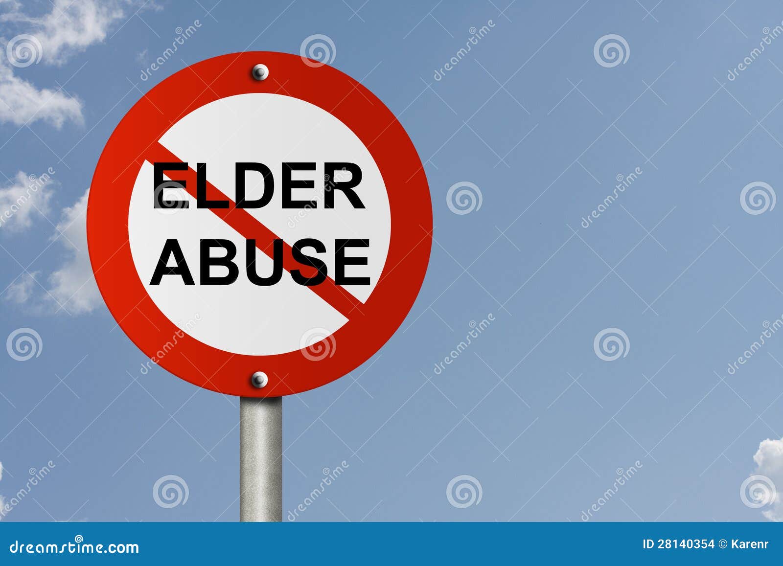 stop elder abuse sign