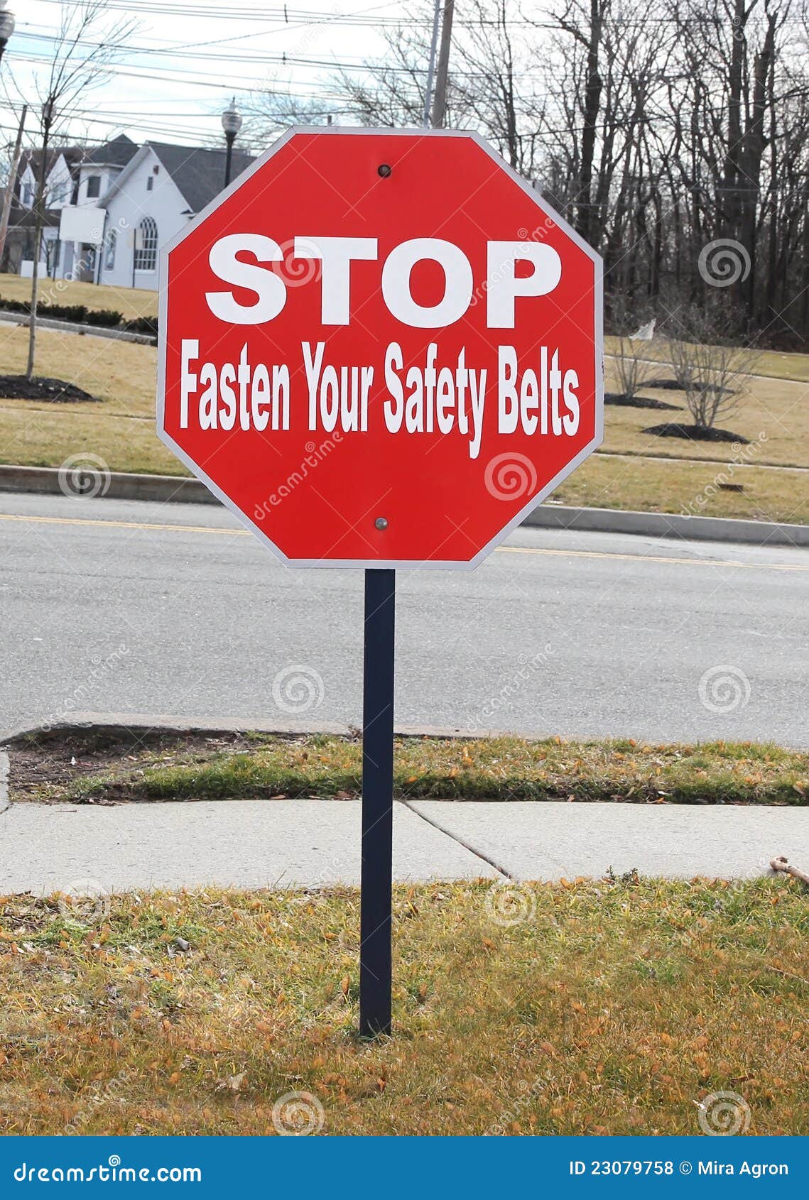 Stop and Fasten Your Safety Belts Sign Stock Photo Image of