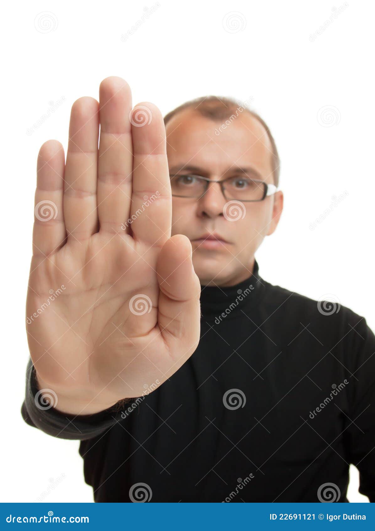 Stop Hand Gesture Stock Image Image Of Rejecting Expression 22691121