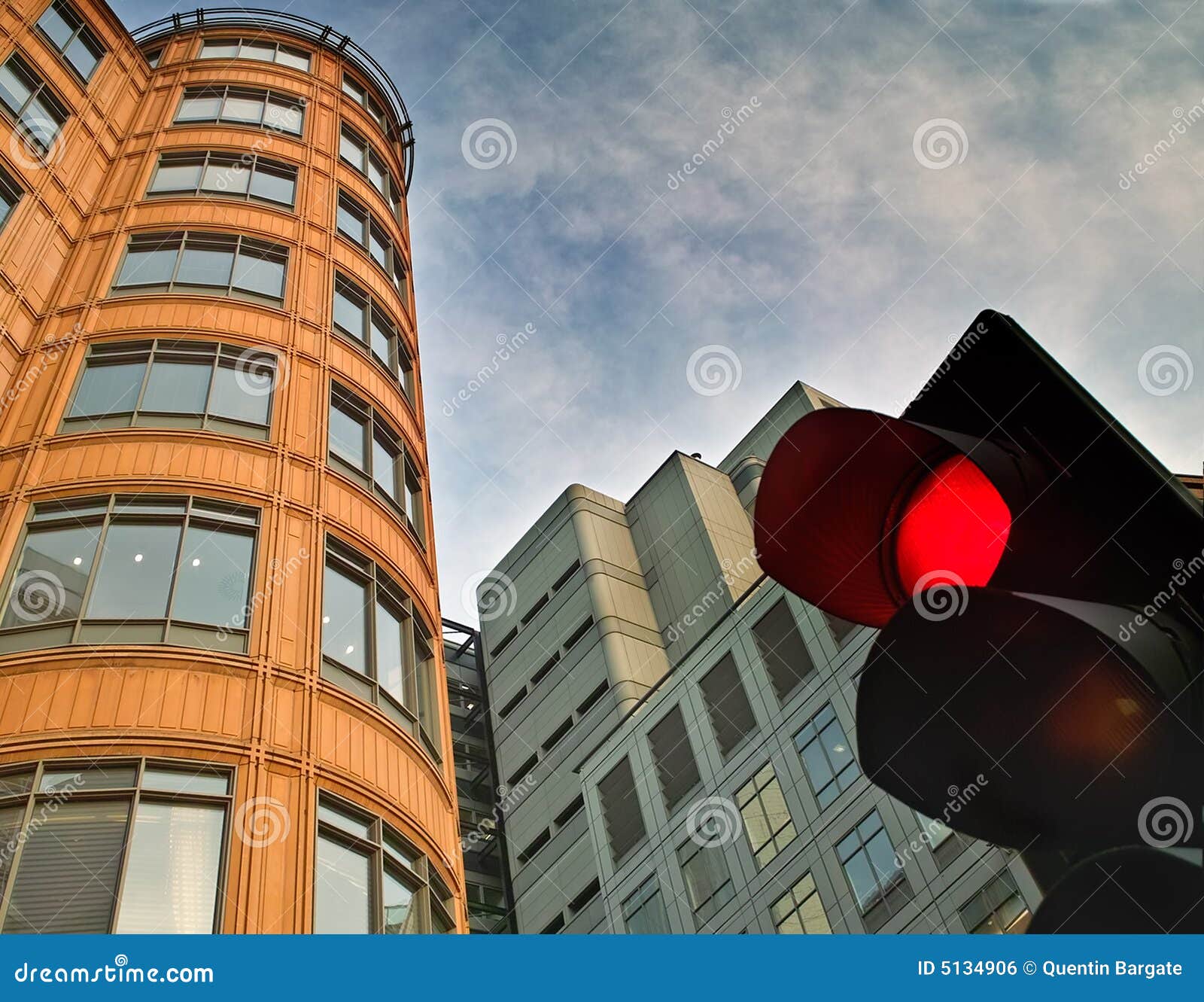 Stop light in the City stock photo. Image of danger, skyscraper 5134906