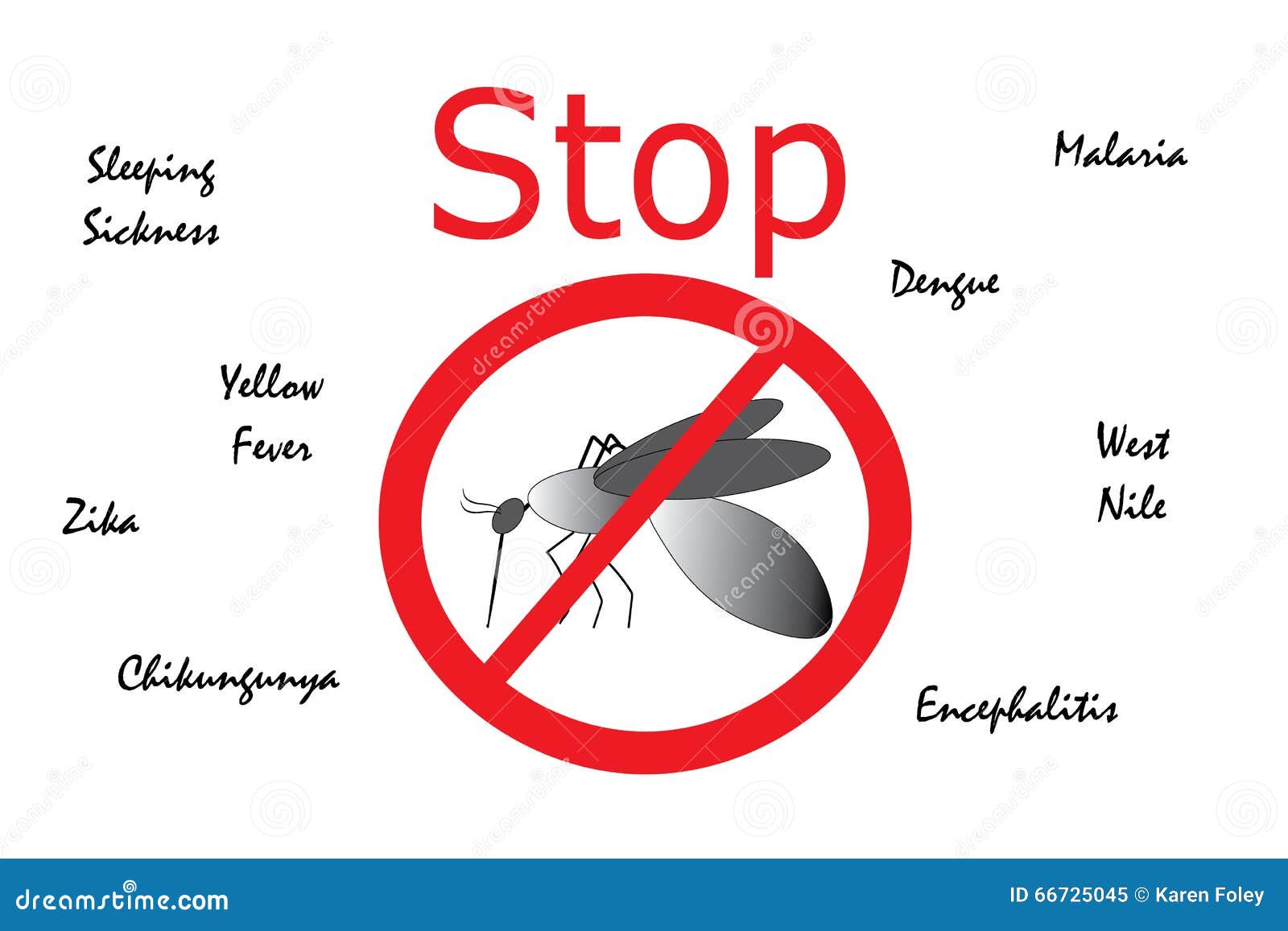 Stop Dengue Fever With Mosquito Sucking Blood On Skin Vector Design Cartoon Vector ...