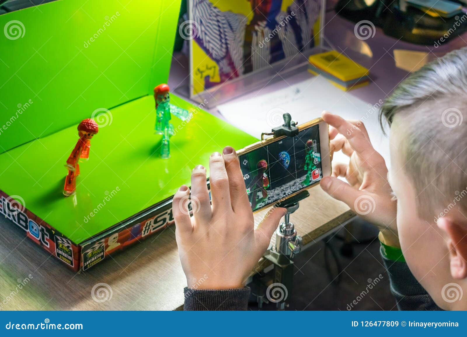 Stop Motion Animation Process with Stikbot Details and Toy Figures. Boy  Expose Stop Motion Elements To Create Animations Using Sma Editorial Stock  Image - Image of figures, abstract: 126477809