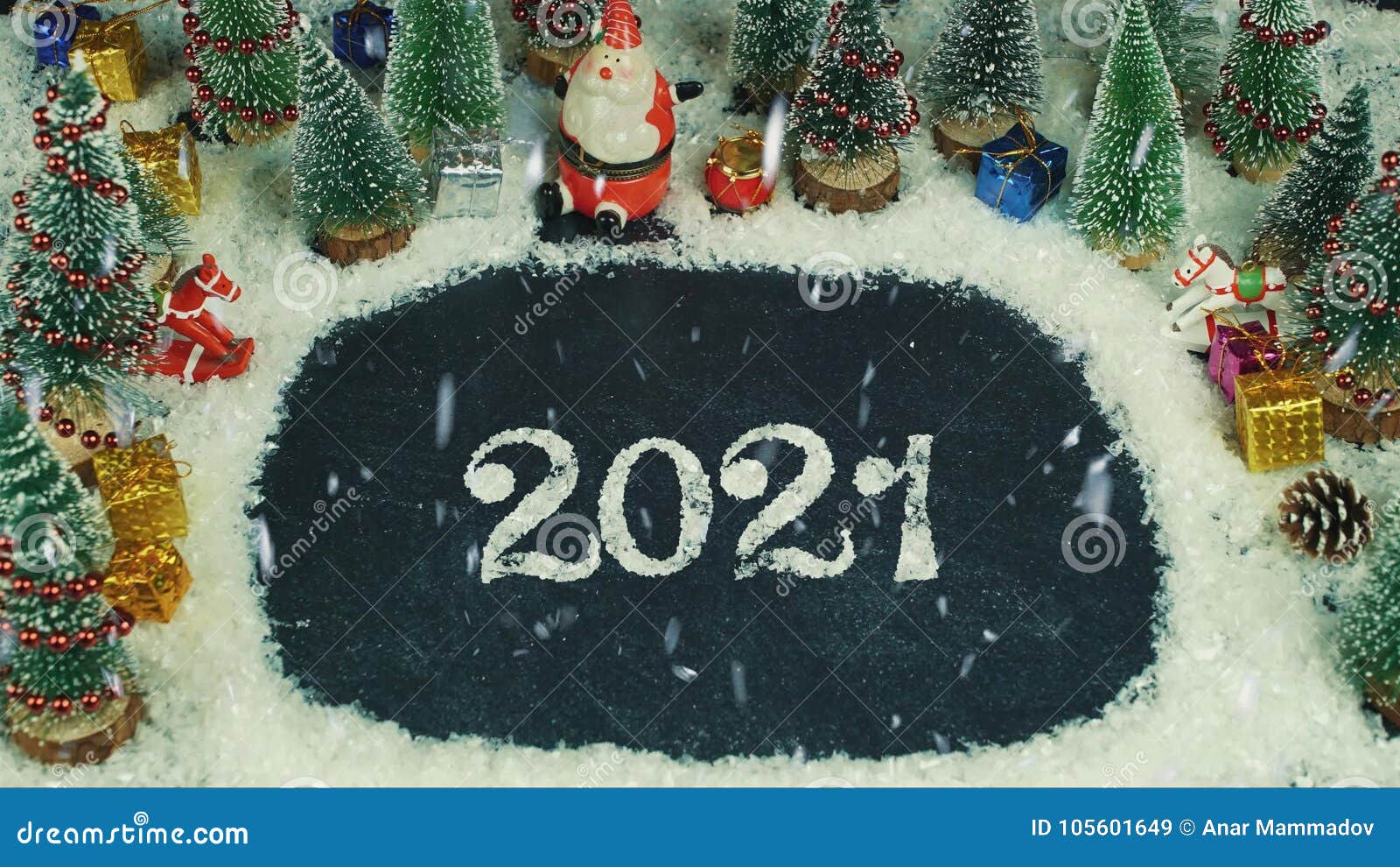 Stop Motion Animation of 2021 Lettering Stock Image - Image of