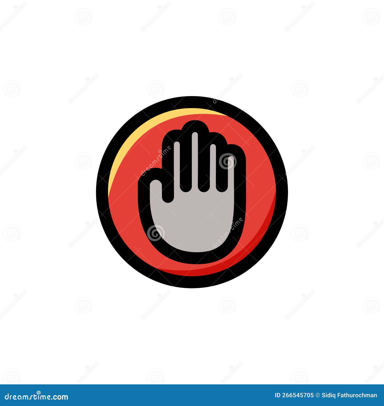 Stop hand forbidden sign Royalty Free Vector Image