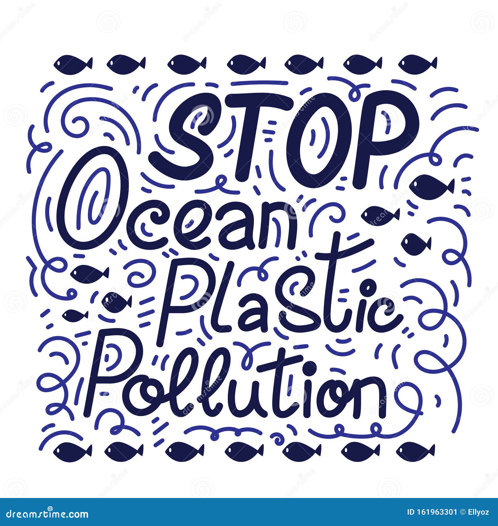 Stop ocean plastic pollution poster with pile... - Stock Illustration  [57557373] - PIXTA