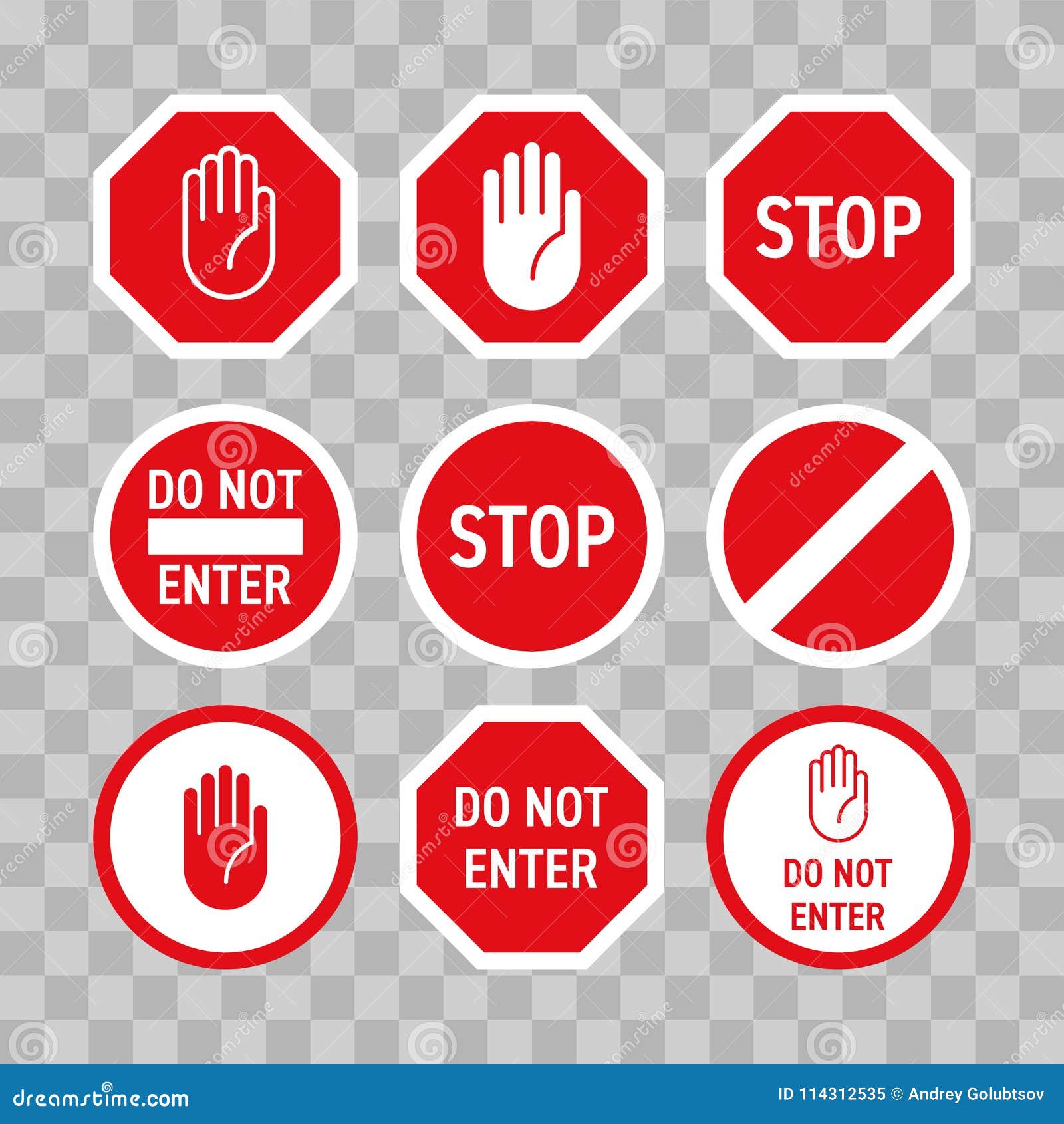 Stop Road Sign With Hand Gesture Vector Red Do Not Enter Traffic Sign Caution Ban Symbol Direction Sign Warning Stop Signs Stock Vector Illustration Of Caution Gesture