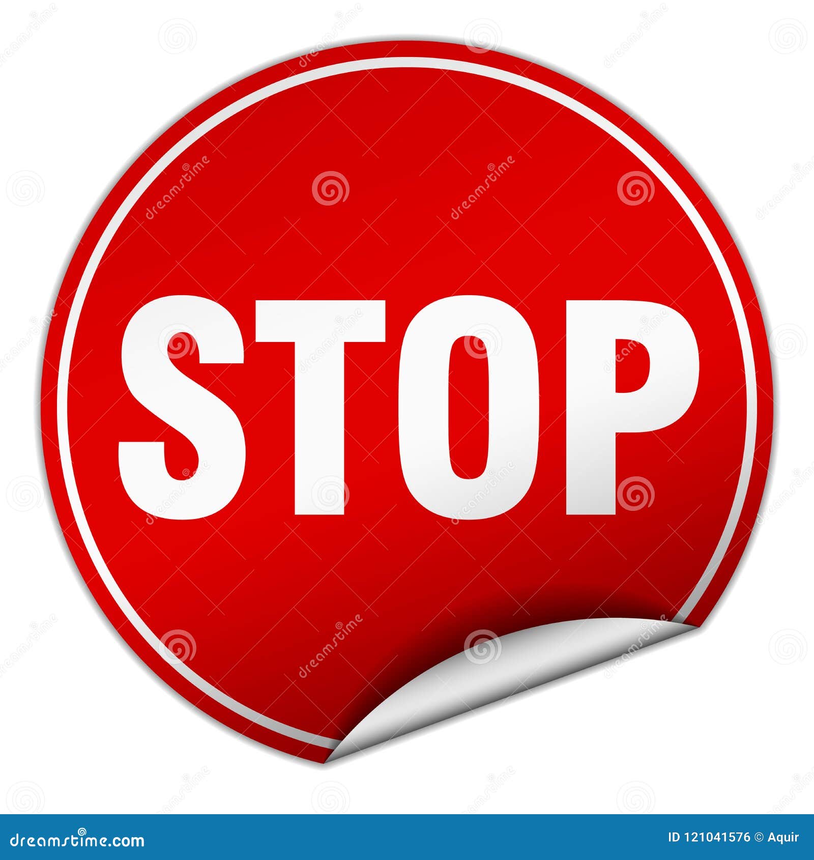 Stop sticker stock vector. Illustration of peeler, paper 121041576