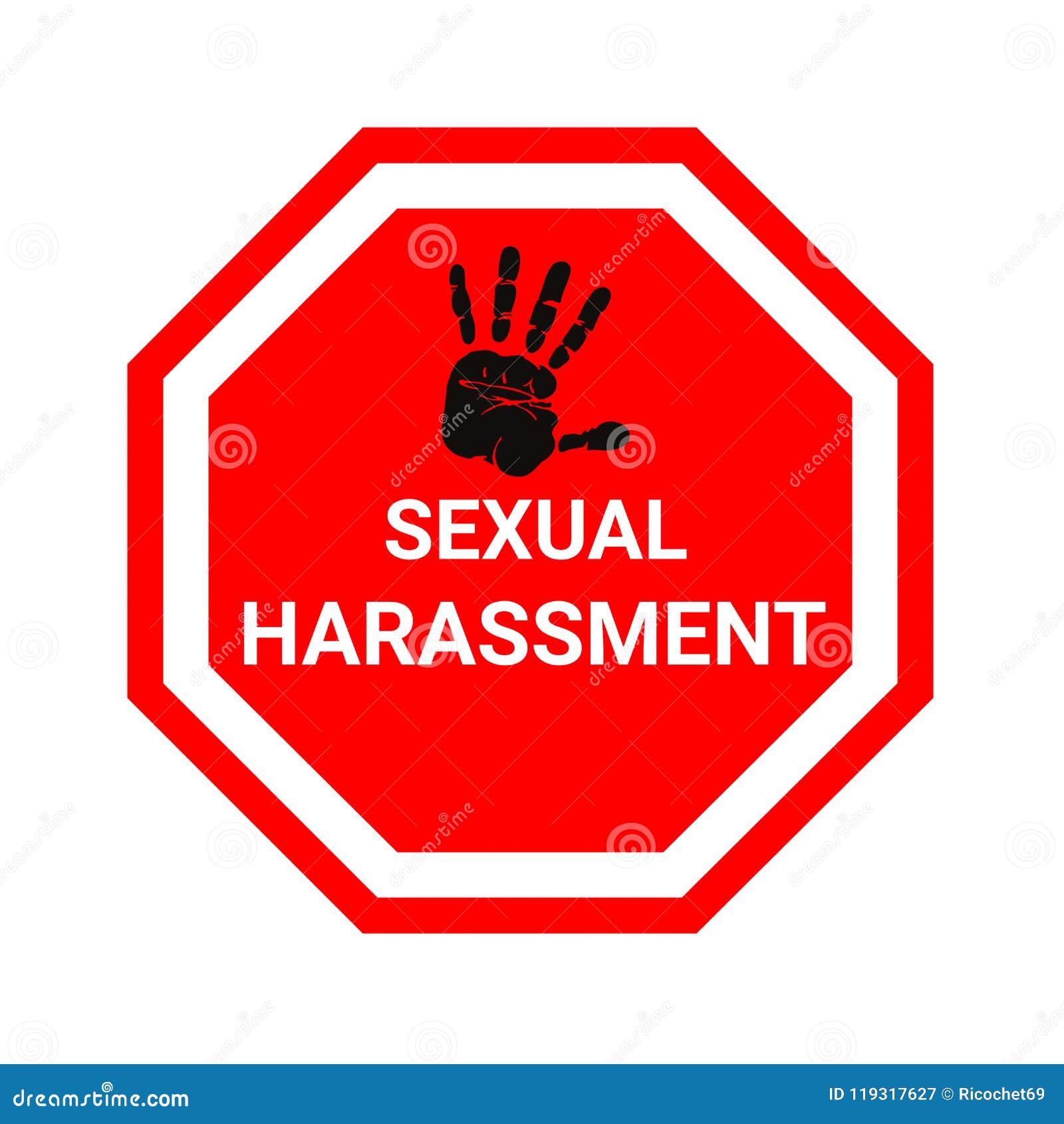Stop Sexual Harassment Banner Gender Equality Label And Logo Logo